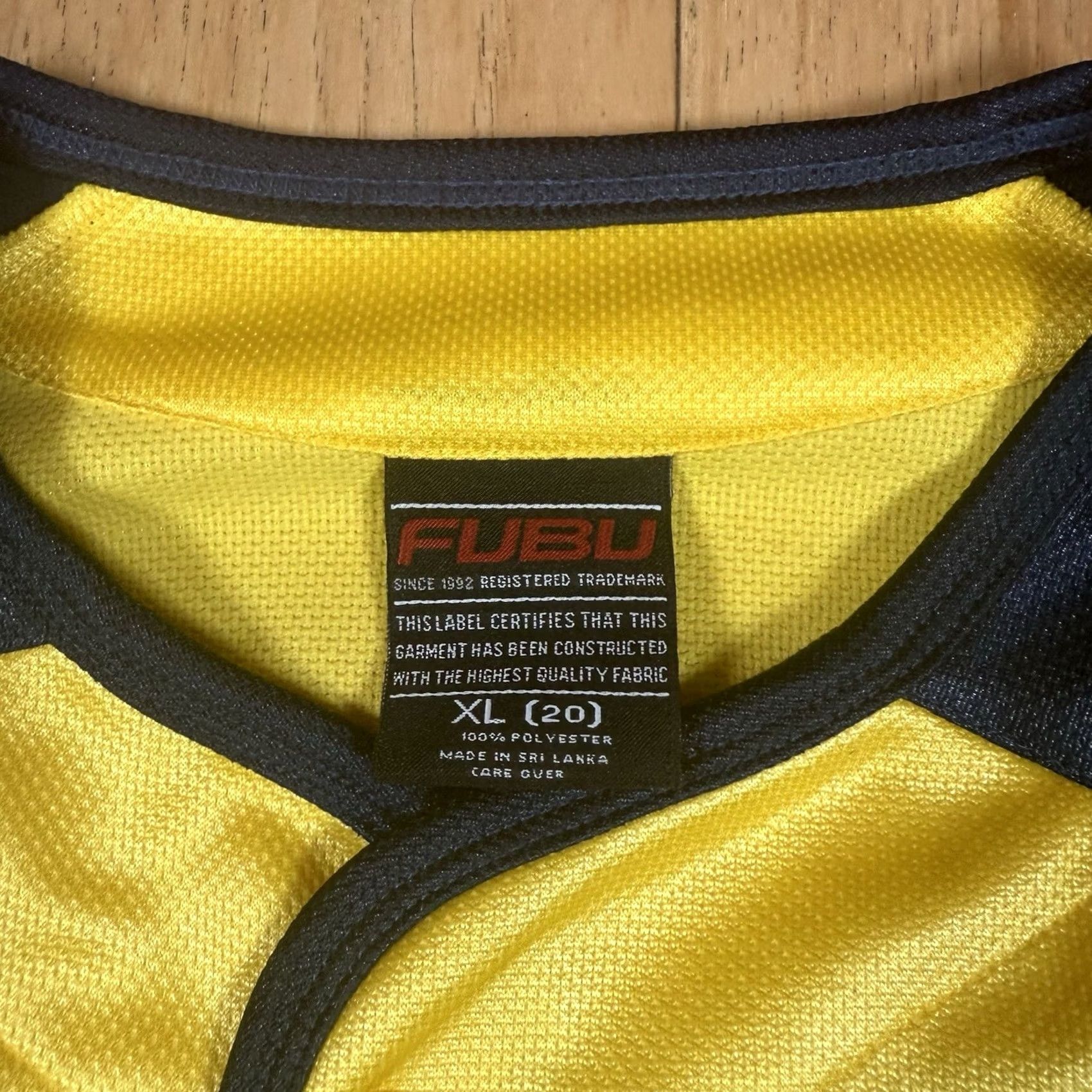 Fubu VINTAGE FUBU Baseball Jersey Shirt Mens XL Yellow Blue Button Sports 05 Y2K Size US XL / EU 56 / 4 - 4 Thumbnail