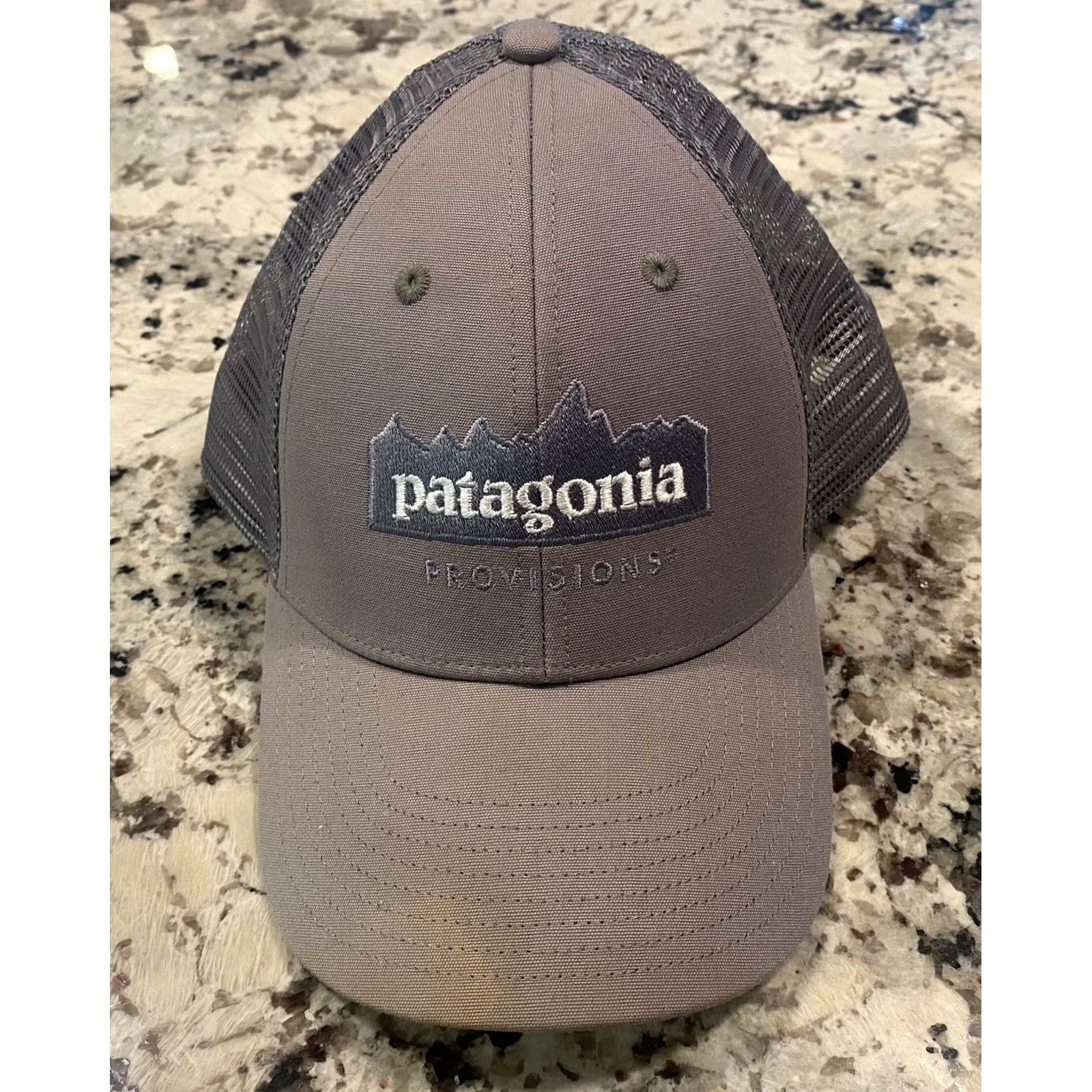 Patagonia VINTAGE Patagonia Provisions Hat Cap Adjustable Grey SP 16 Fitz Roy Mountains Unisex Adults One Size Gray Snapback Mens/Womens Size ONE SIZE - 2 Thumbnail