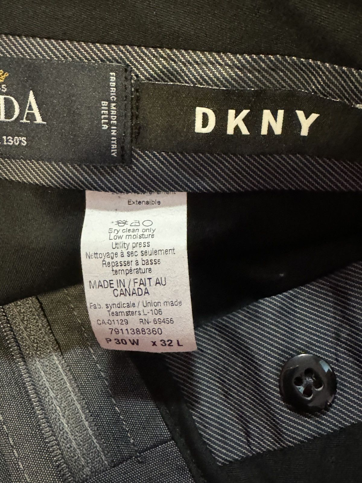 DKNY MENS SUIT PANTS DKNY LIANE WOOL 30x32 Size US 32 / EU 48 - 3 Thumbnail