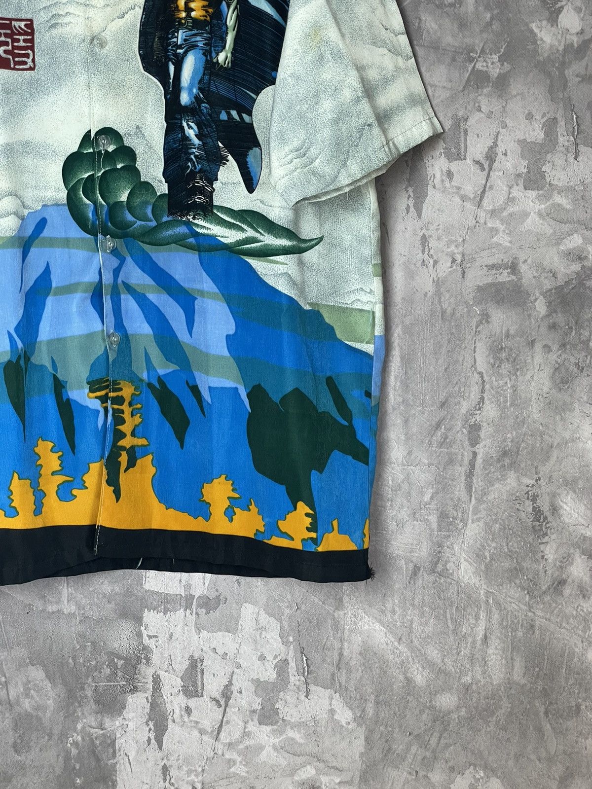 Anime × Japanese Brand × Vintage Vintage Samurai Anime Movie Rare Button Up Oversize Shirt Size US L / EU 52-54 / 3 - 5 Thumbnail