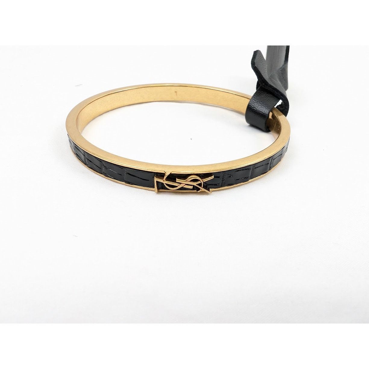 Saint Laurent Paris o1rshd1 Size: L / Bracelet in Gold/Black Size ONE SIZE - 1 Thumbnail