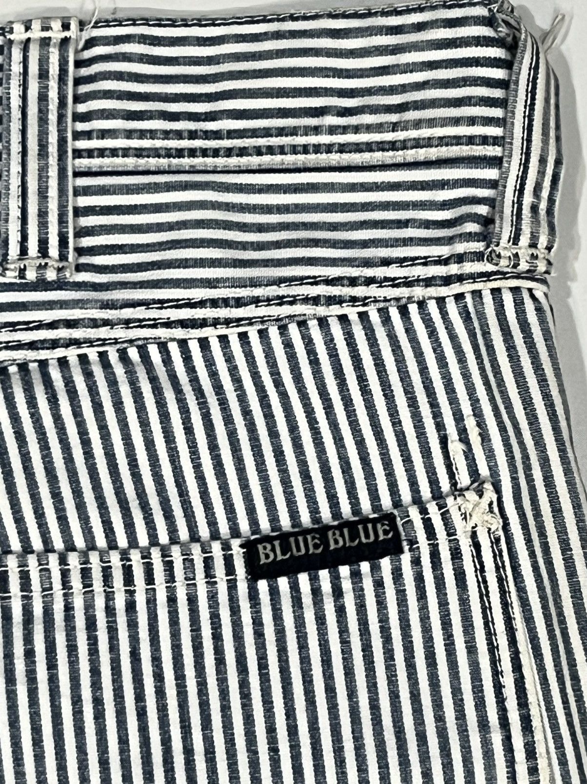 Blue Blue Japan Vintage Blue Blue Japan Hickory Striped Slim Work Pants Size US 31 - 13 Thumbnail