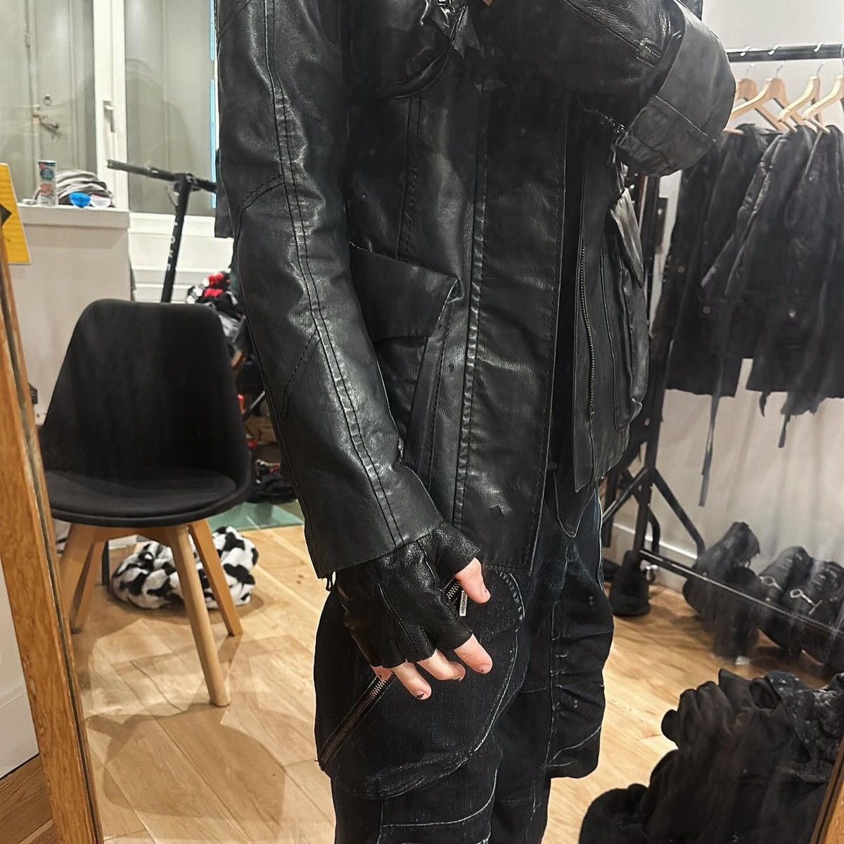 Yasuyuki Ishii Yasuyuki ishii Fingerless Leather Gloves 1 of 1 Size ONE SIZE - 5 Thumbnail