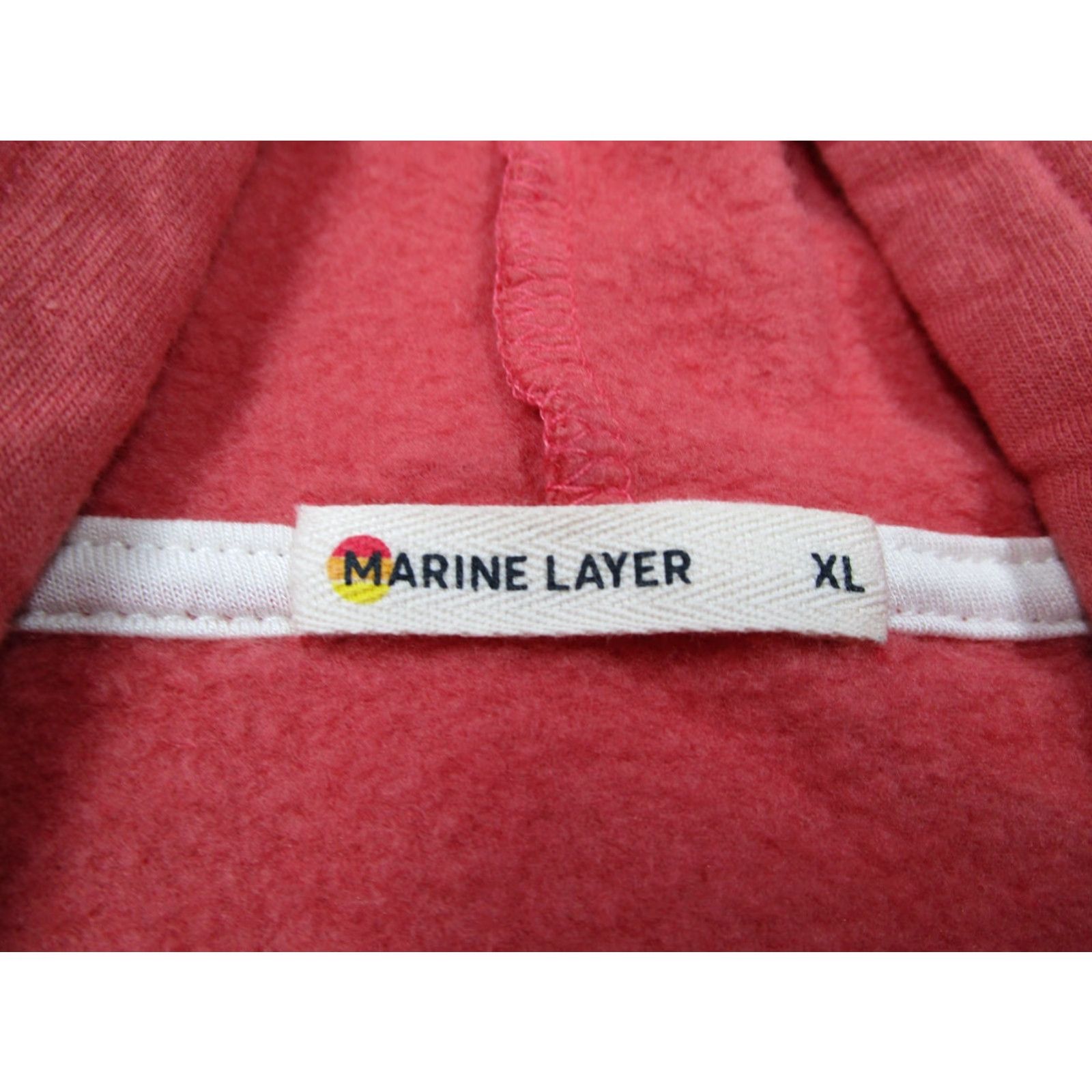 Marine Layer VINTAGE Marine Layer Hoodie Mens XL Pink Full Zip Sweatshirt Active Travel Work Beach Bohemian Nautical 2010s Mens Size US XL / EU 56 / 4 - 2 Thumbnail