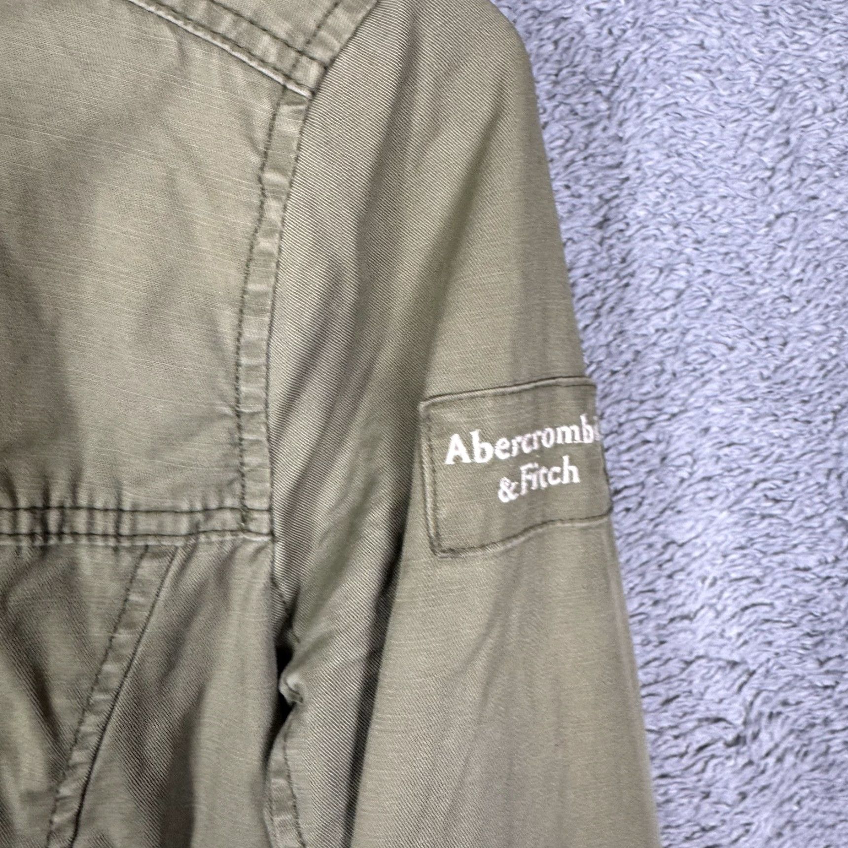 Abercrombie & Fitch Abercrombie & Fitch Jacket Womens M Sherpa Parka Trench Field Chore Coat VTG Y2K Green Hooded Long Sleeve Size M / US 6-8 / IT 42-44 - 5 Thumbnail