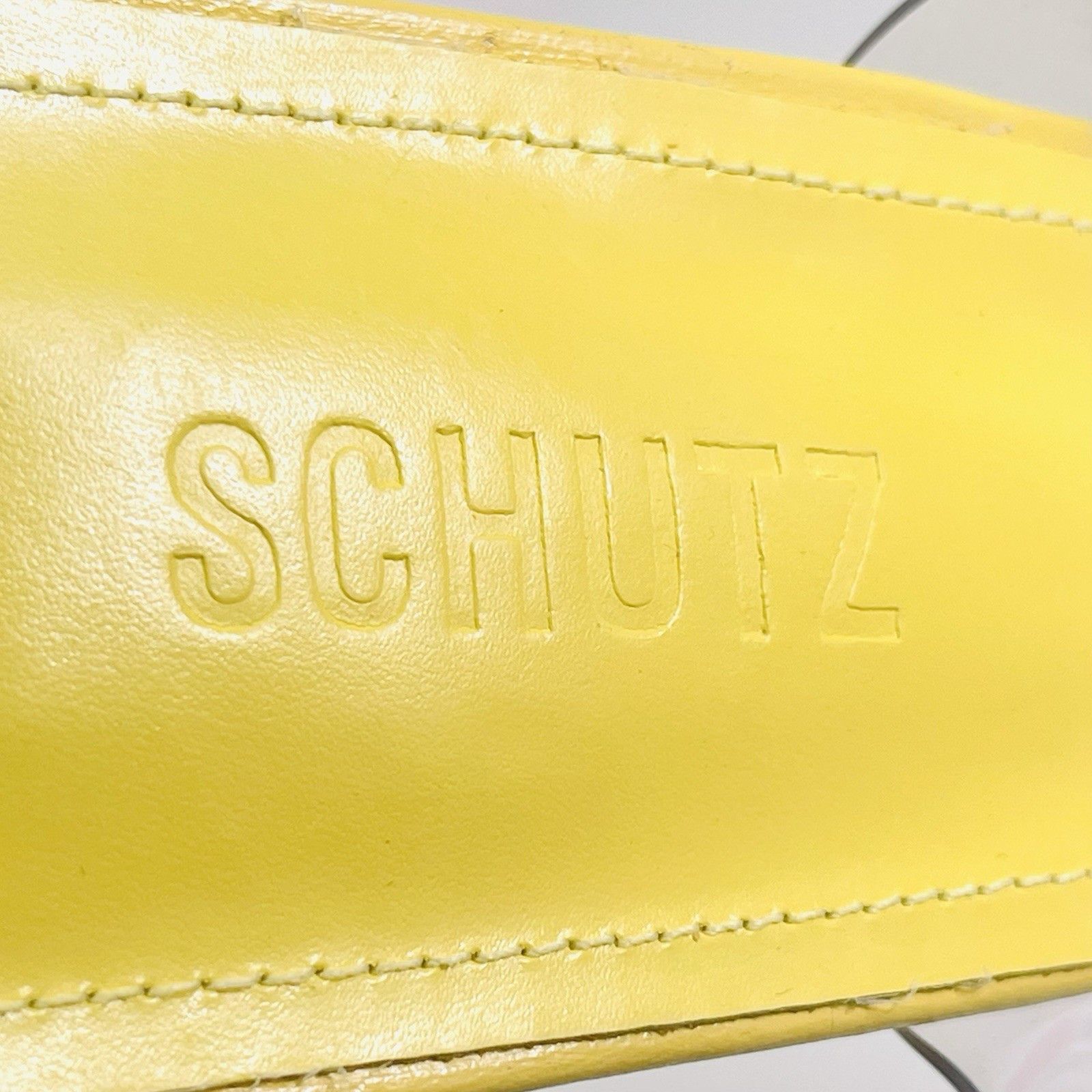 SCHUTZ Schutz Ariella Tab Mid Sandal Limoncello Size 8B Size US 8 / IT 38 - 6 Thumbnail