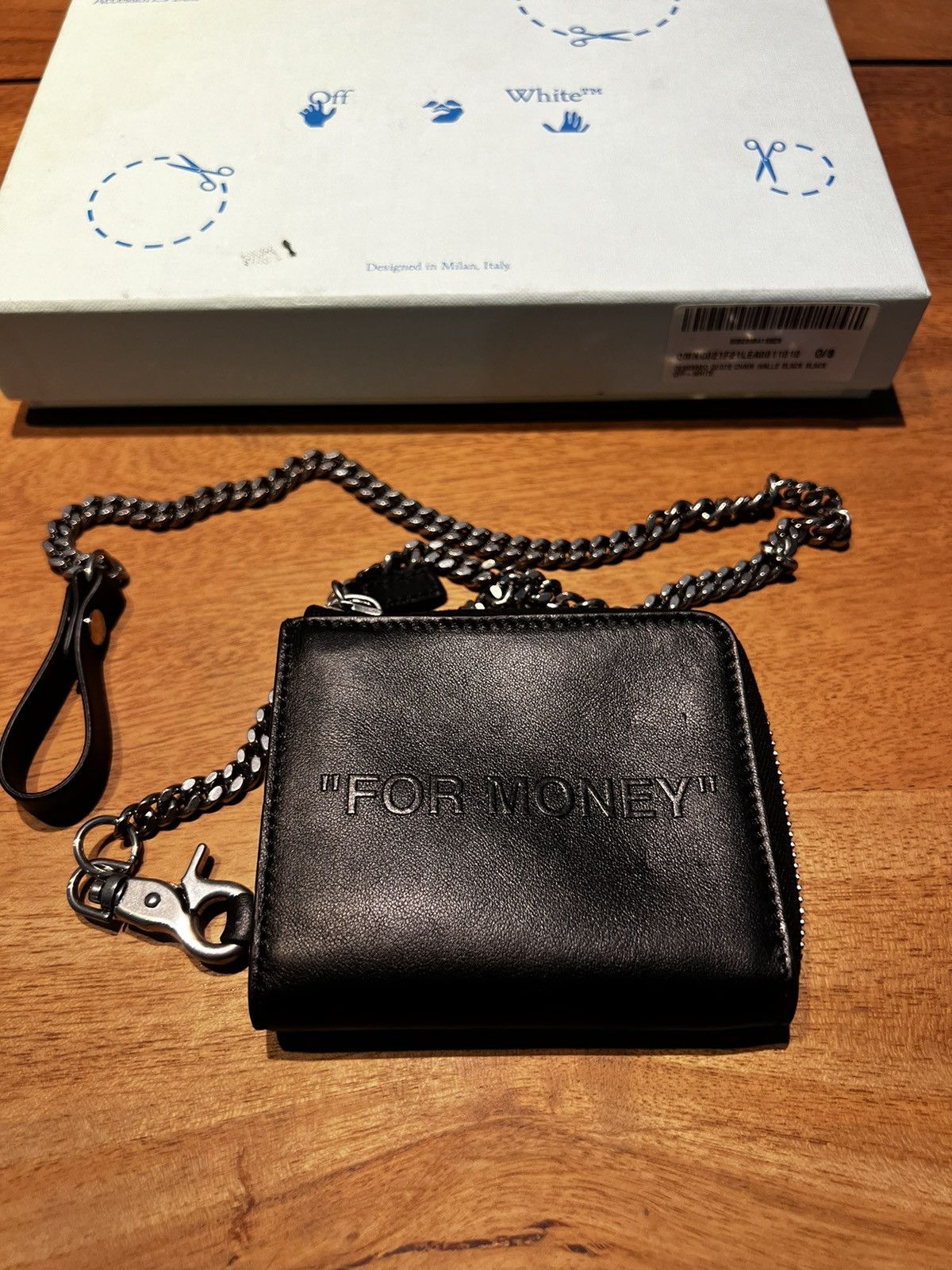 Off-White Off-White Debossed Quote Chain Wallet Brand New Size ONE SIZE - 2 Thumbnail