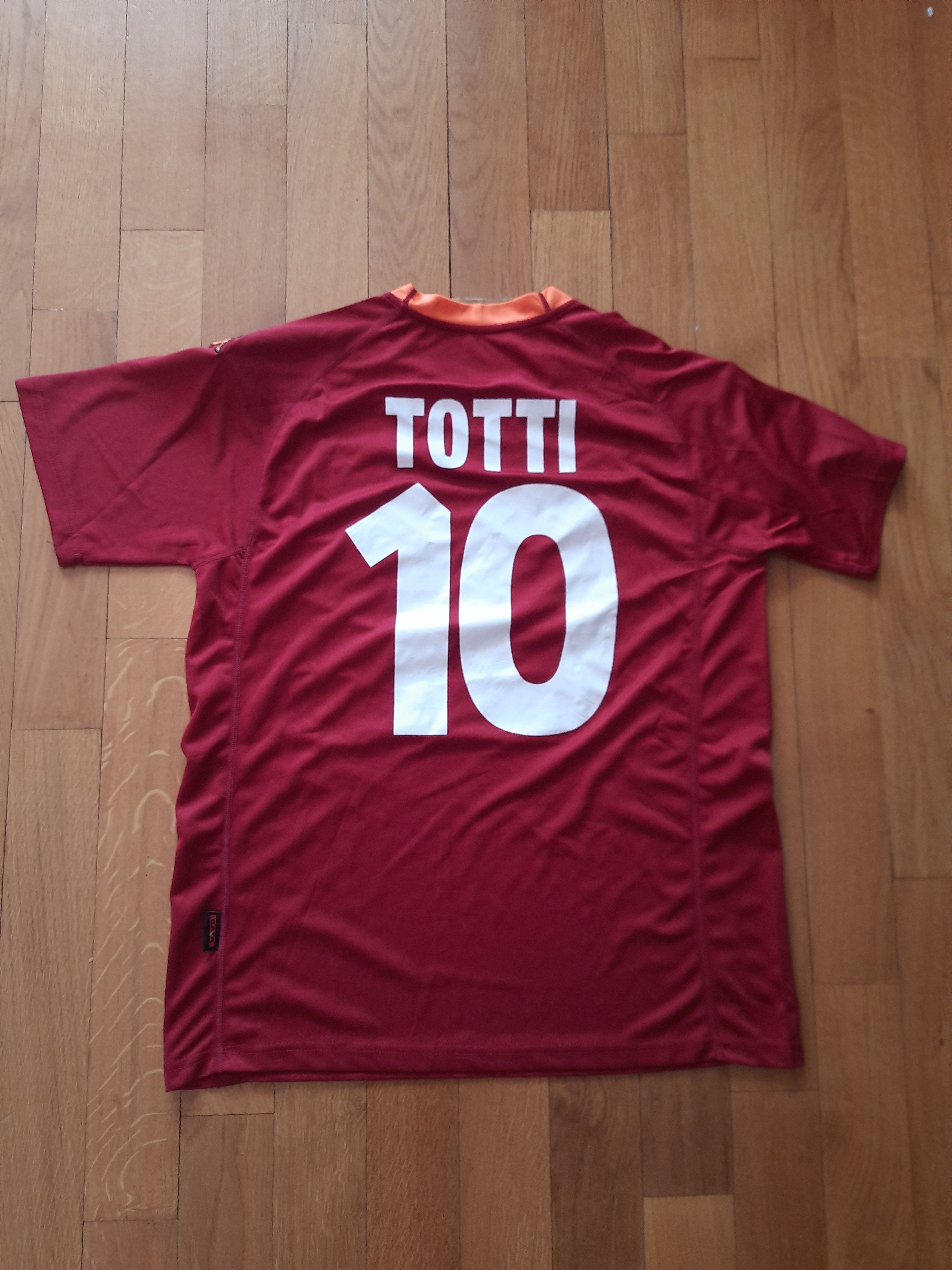 Other Totti A S Roma Retro Soccer Jersey Tee T Shirt Size US L / EU 52-54 / 3 - 1 Thumbnail