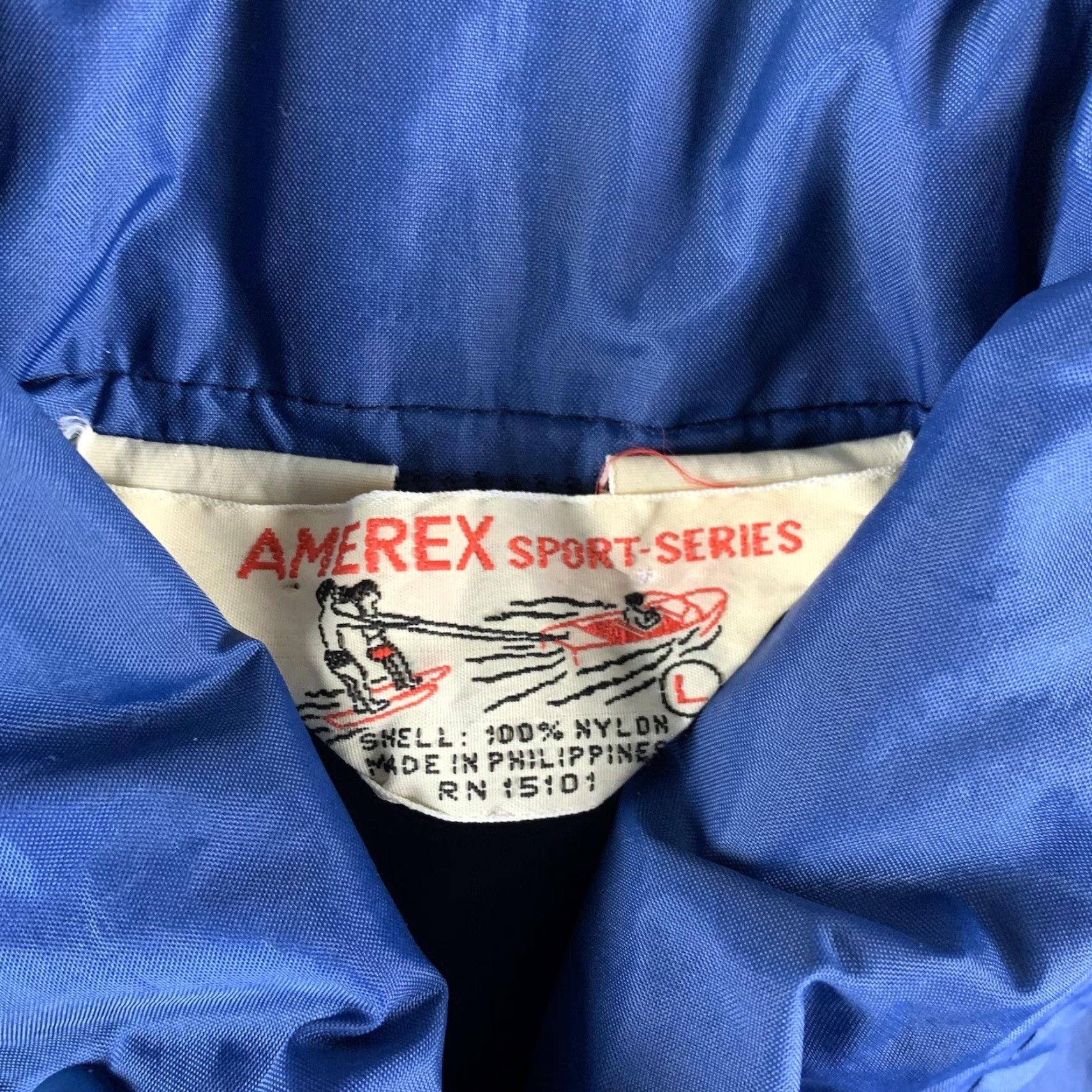 Vintage VINTAGE Amerex Sport Series Jacket Windbreaker Full Zip Blue Mens L 80s 70s Nylon Logo Size L / US 10 / IT 46 - 7 Thumbnail