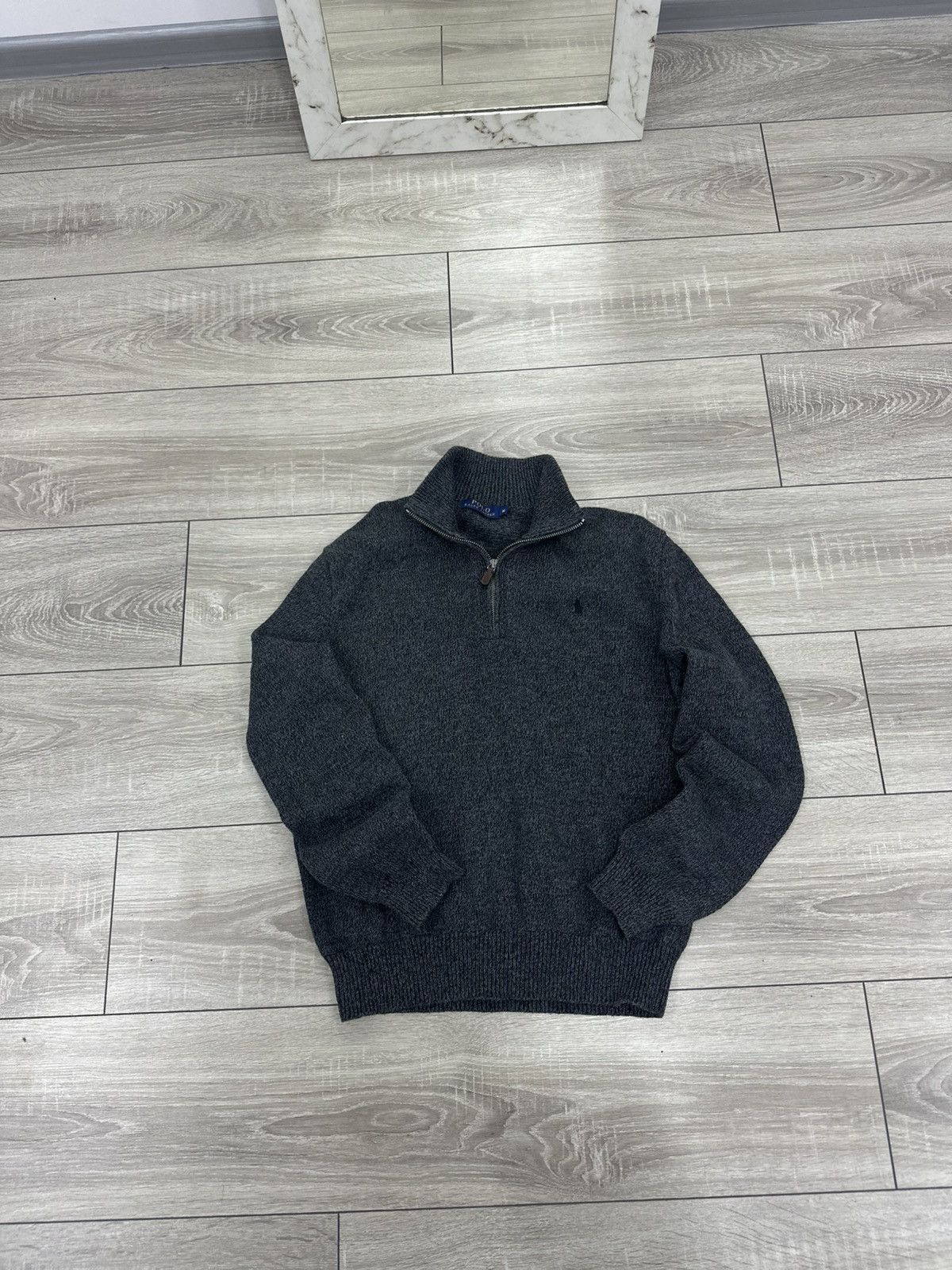 Polo Ralph Lauren Polo Ralph Lauren 1/4 Zip Gray Hoodie Old Money Style Size US S / EU 44-46 / 1 - 1 Thumbnail