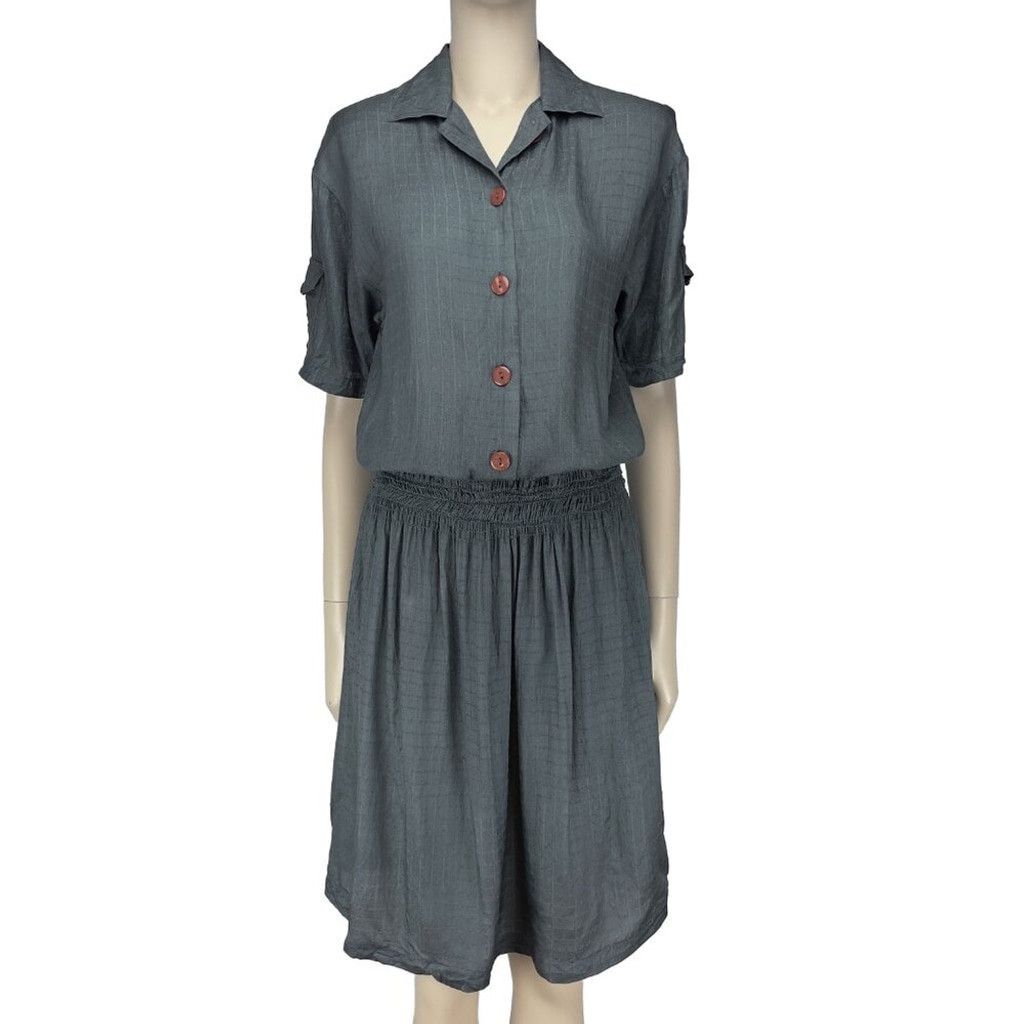 Saks Fifth Avenue 70's SAKS FIFTHHenaghan Designer Short Sleeves Midi Dress S Size S / US 4 / IT 40 - 3 Thumbnail
