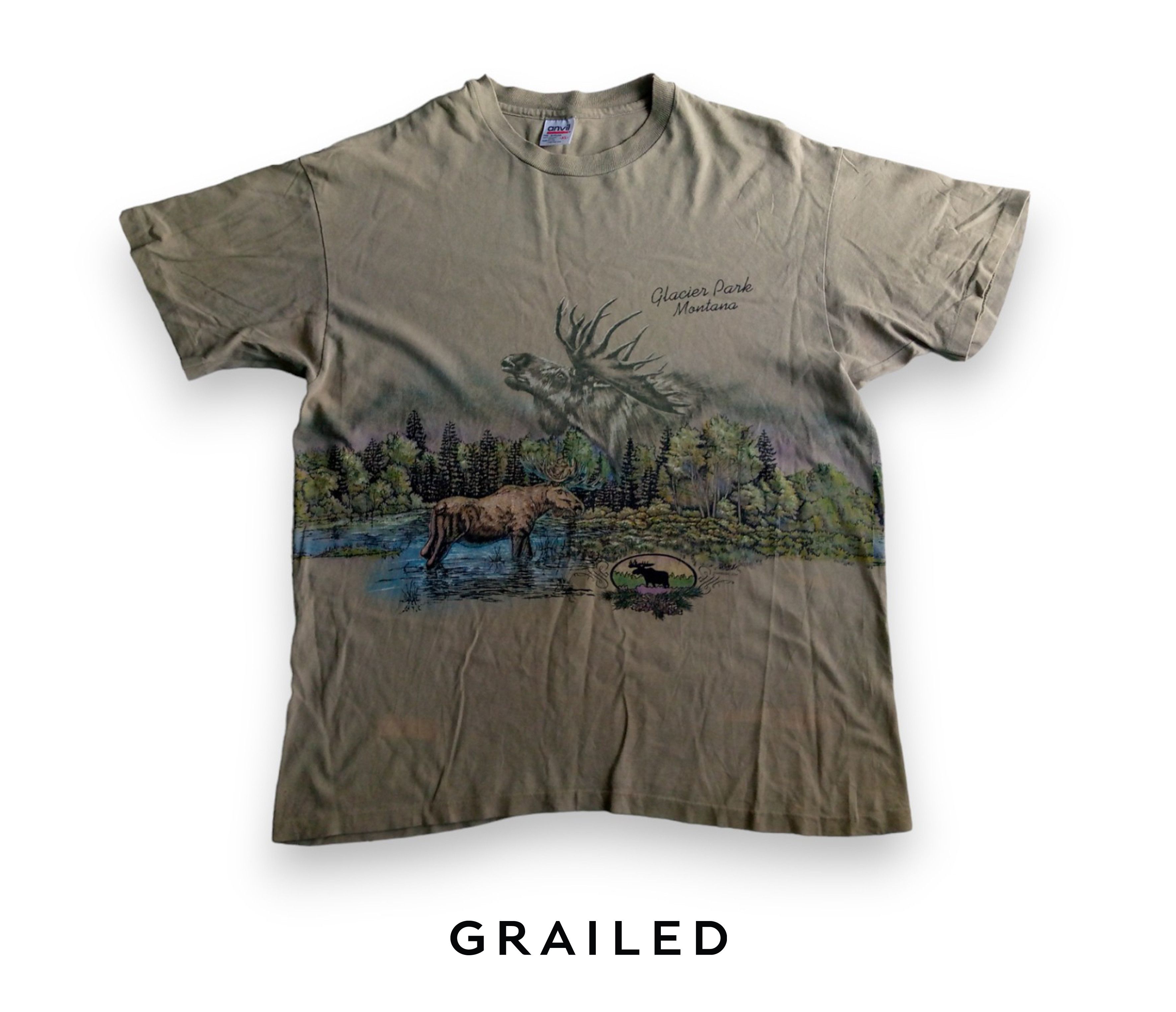 image of Sansegal Tees Anvil Usa in Khaki, Men's (Size Large)