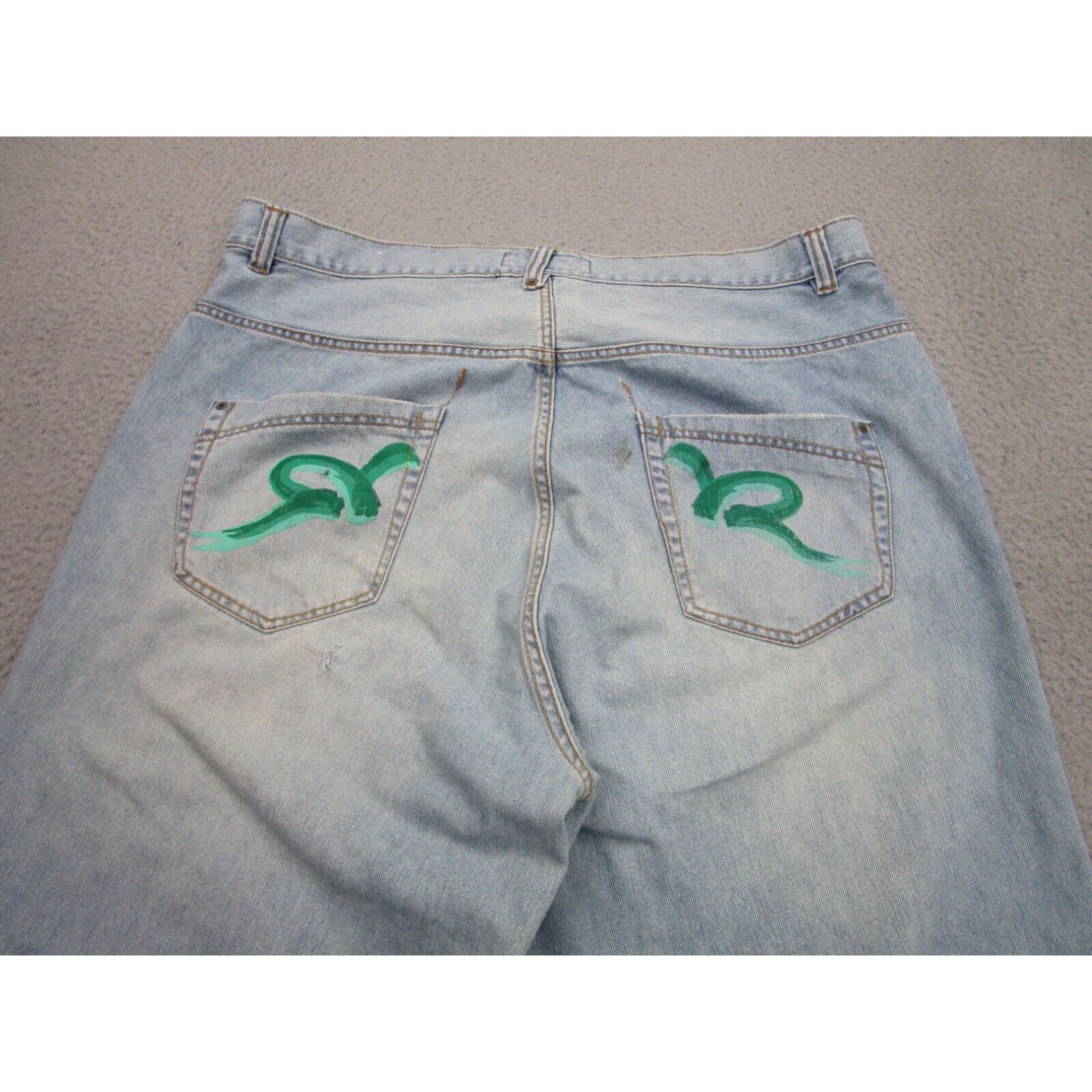image of Vintage Rocawear Jeans Mens 44 Blue Loose Baggy 90's Y2K 2000S Hip Hop Grunge in White