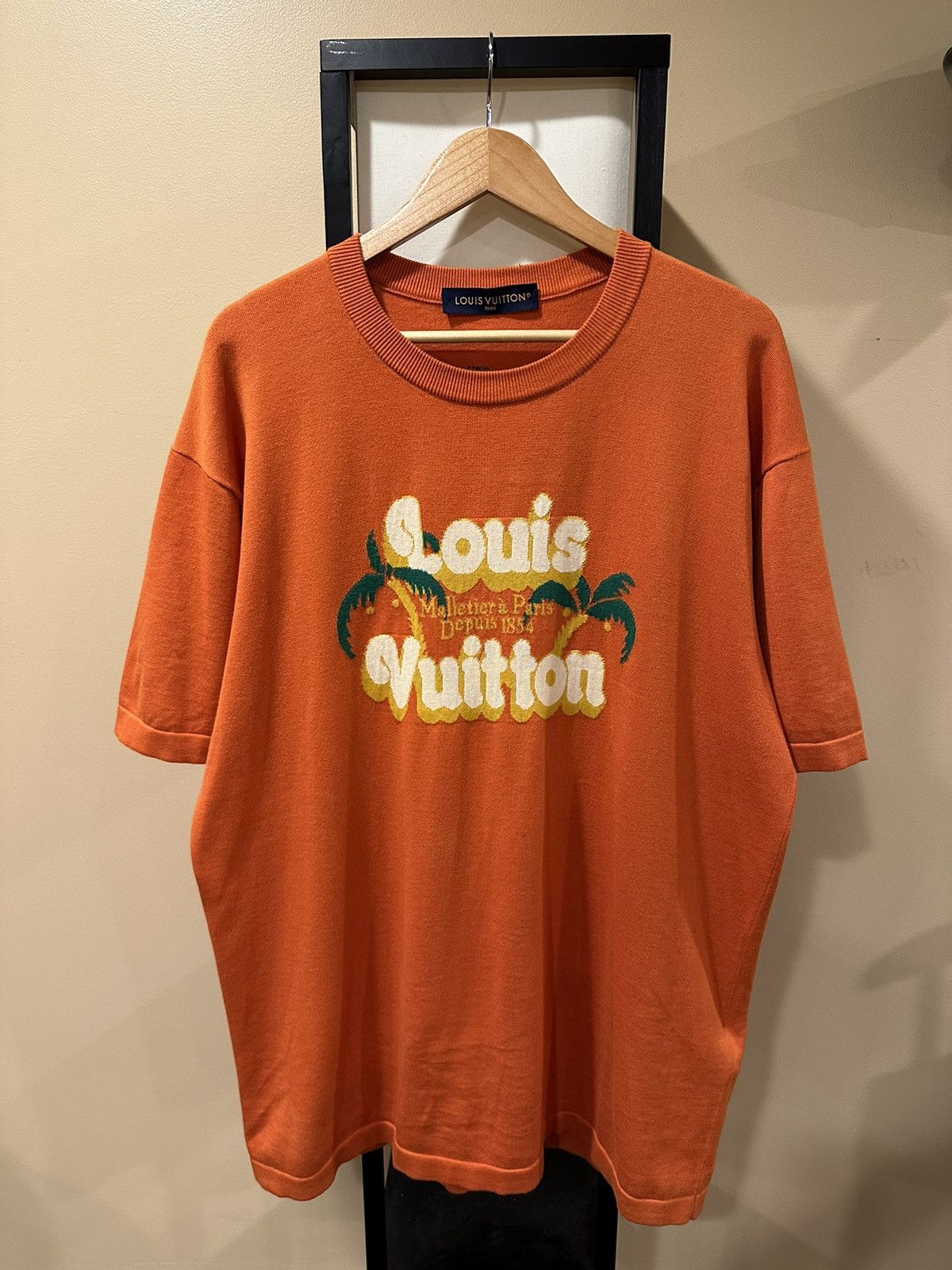 Louis Vuitton Louis Vuitton LV Orange Palm Tree Sweater Crewneck T-Shirt Size US XXL / EU 58 / 5 - 1 Thumbnail