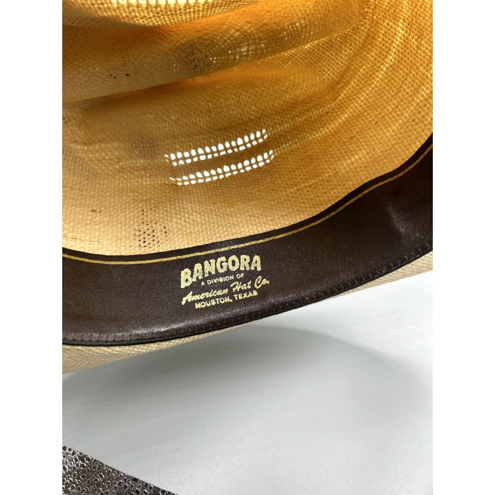 CO VINTAGE American Hat Co Bangora Cowboy Hat Fitted Mens 6 5/8 Tan Straw Ventilated Cattleman Hat Beige Wide Brim Mens Cowboy Hat Size ONE SIZE - 3 Thumbnail
