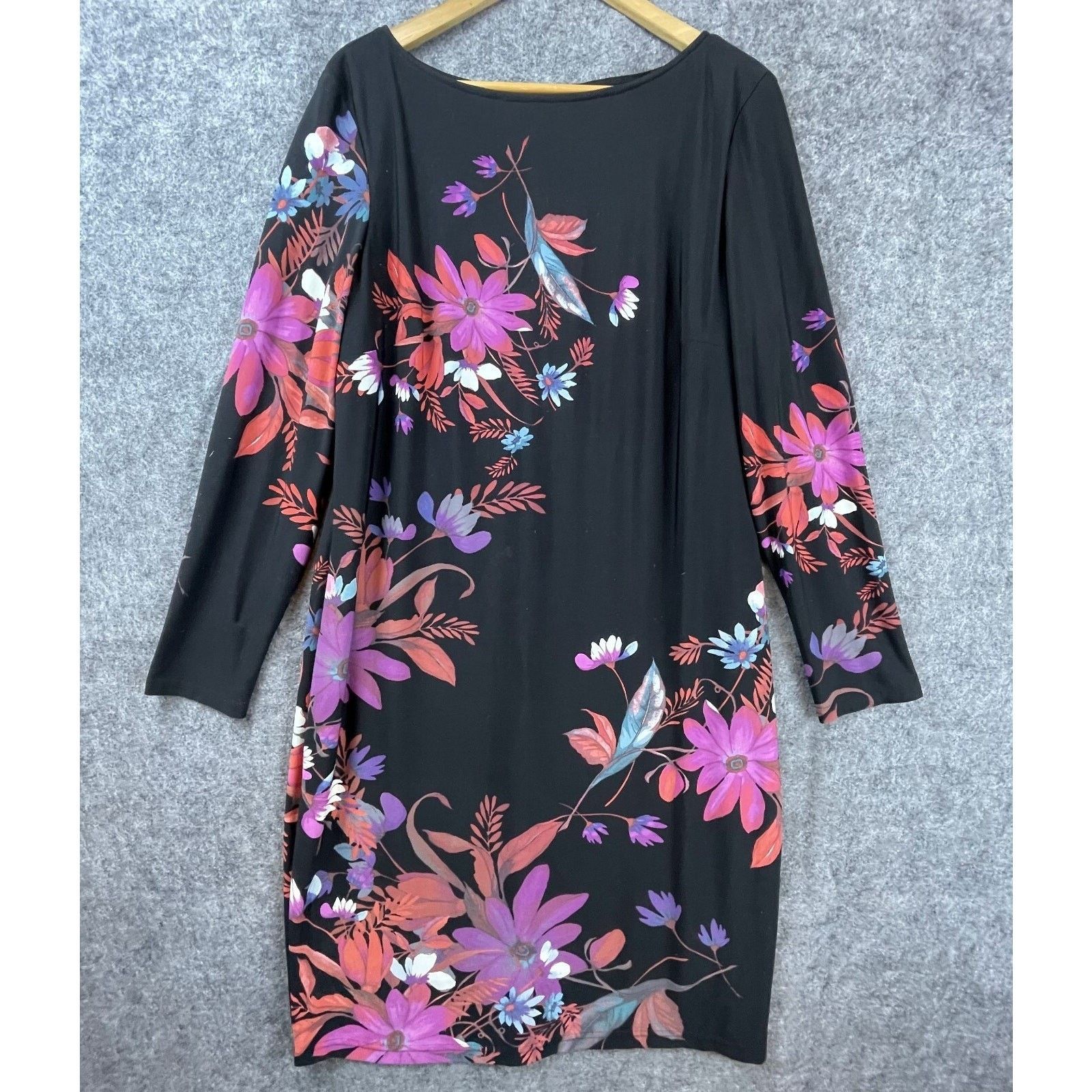 Joseph Ribkoff Joseph Ribkoff Dress Women 20 Black Floral Bright Artsy Chic Size 3XL / US 20-22 - 1 Thumbnail