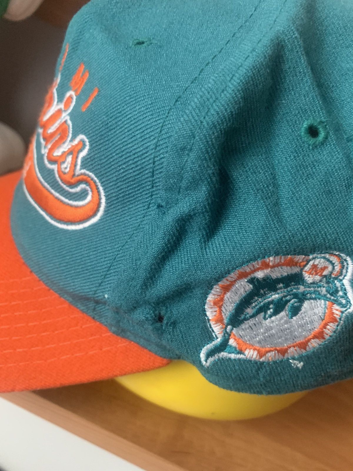 NFL × Starter × Vintage 90s Vintage NFL Starter Miami Dolphins The Natural Hat Size ONE SIZE - 4 Thumbnail