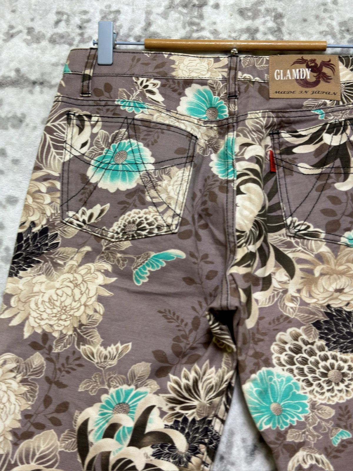 Hysteric Glamour Flare Glamdy Floral Printed Pants Turquoise Accents Size US 30 / EU 46 - 9 Thumbnail