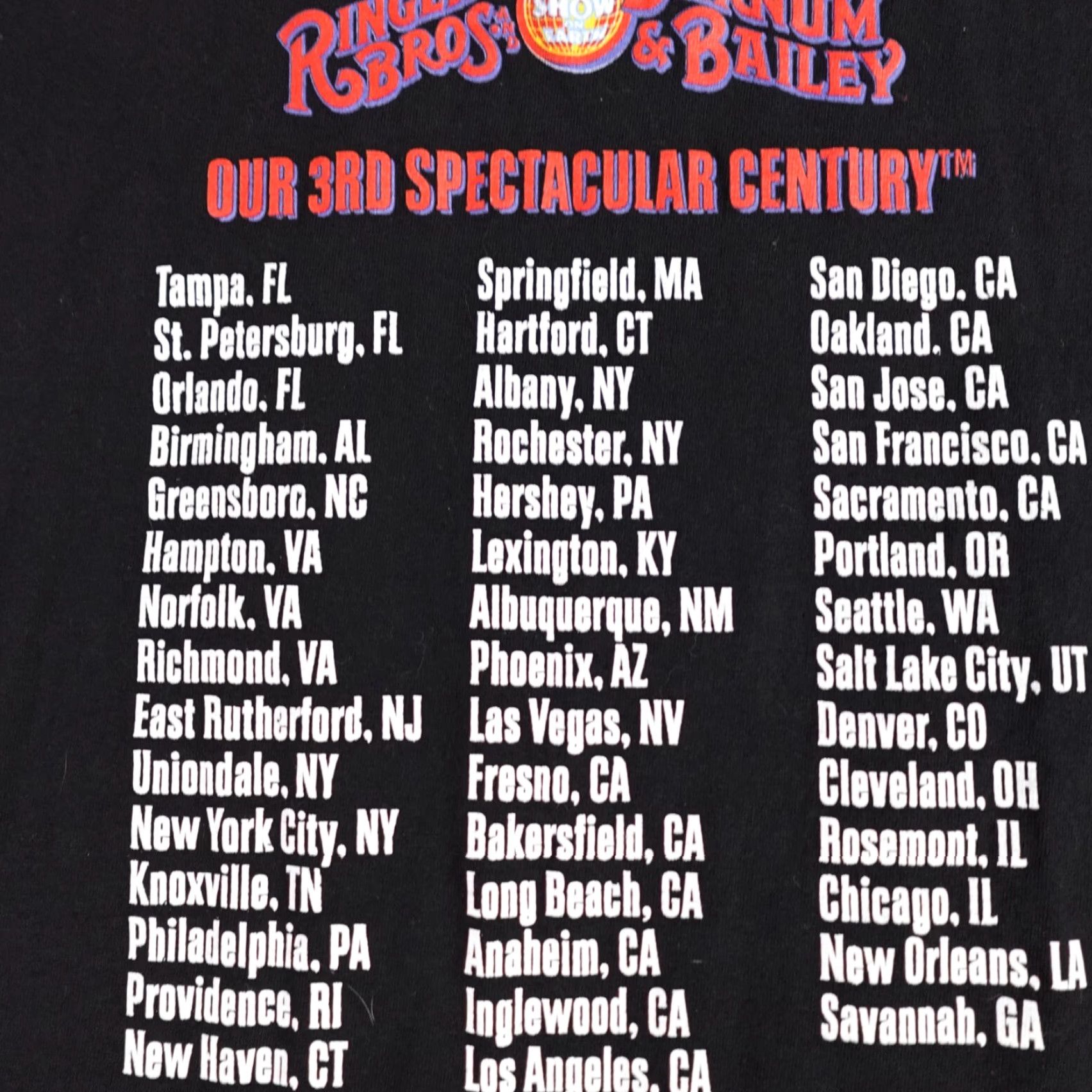 Vintage VINTAGE Ringling Brothers T-shirt Regular US Made Double-Sided Black M Men Crew Neck Short Sleeve USA Official Size US M / EU 48-50 / 2 - 6 Thumbnail