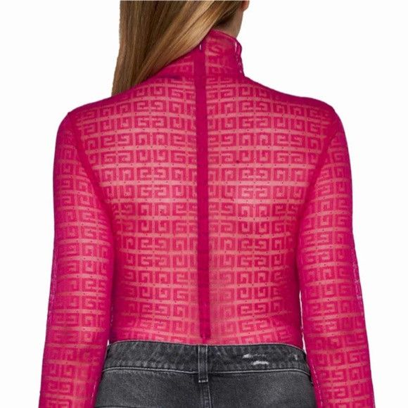 Givenchy Givenchy Fuchsia Long-sleeve Bodysuit - NEW WITH TAGS Size L / US 10 / IT 46 - 12 Thumbnail
