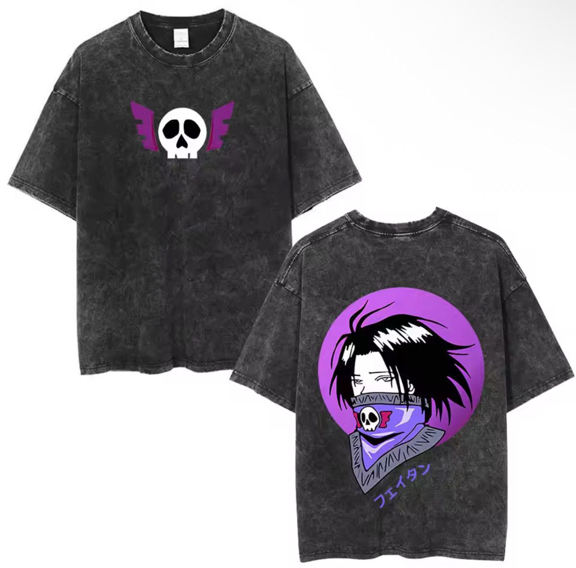 Japanese Brand Y2K Vintage Goth Anime Skull Boy Spell Print Washed T-Shirt Size US M / EU 48-50 / 2 - 1 Thumbnail