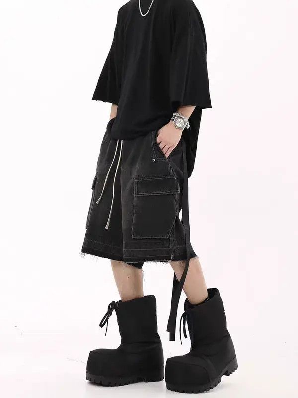 Japanese Brand Sayaka x Yura Vintage High Street Multi-Pocket Denim Shorts Size US 32 / EU 48 - 2 Thumbnail