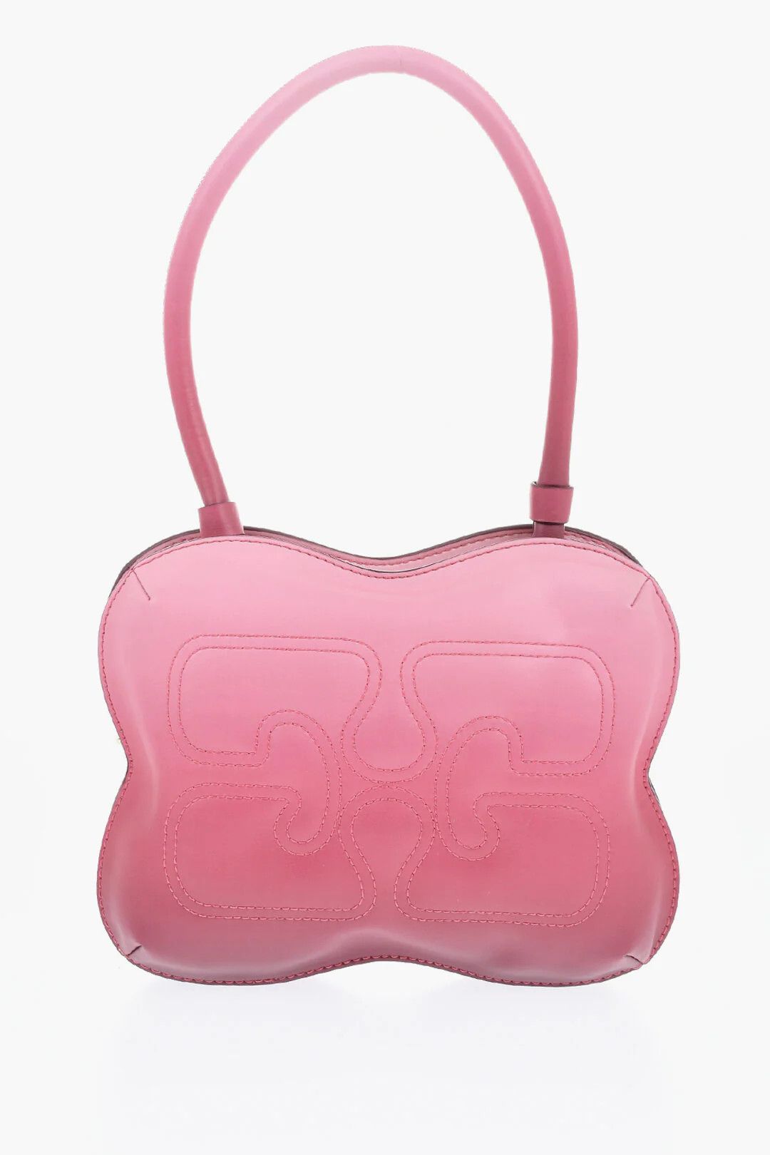 Ganni og1mm0426 Size: OS / Degradé Leather Shoulder Bag in Pink Size ONE SIZE - 1 Thumbnail