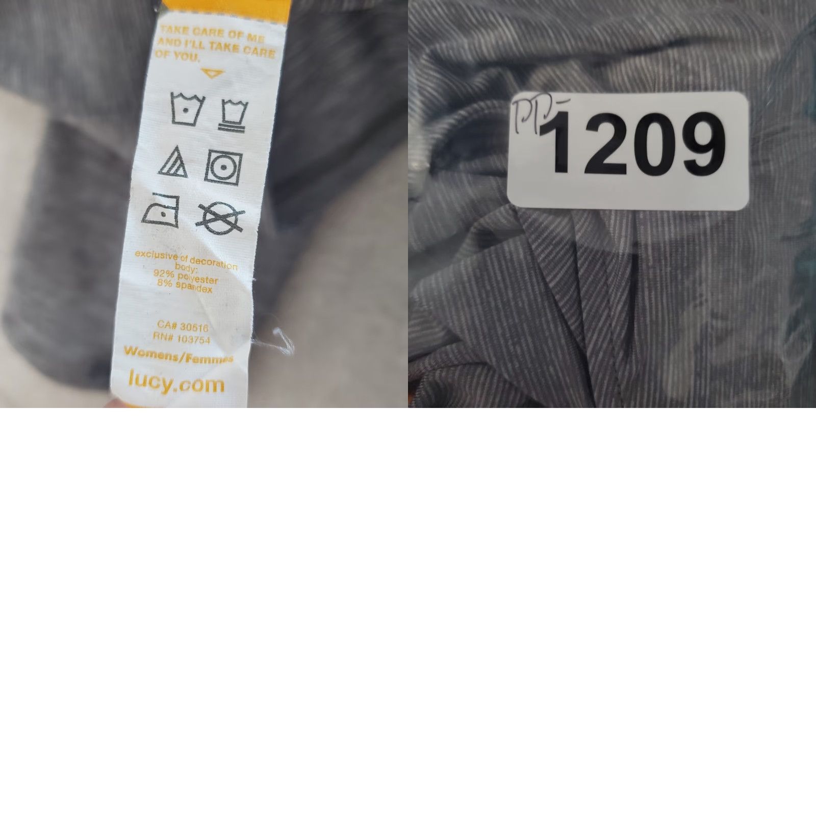 Vintage Lucy Womens Top M Gray Manifest Long Sleeve V Back Stretch Ruched Side Activewear/Travel Casual Shirt Size M / US 6-8 / IT 42-44 - 9 Thumbnail