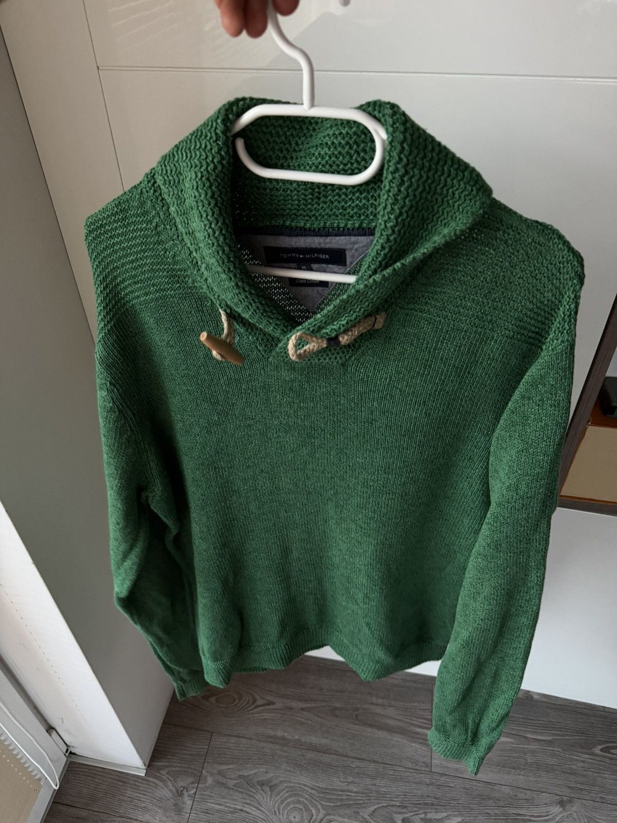 Tommy Hilfiger Tommy Hilfiger Linen Cotton Green Mens Sweater Size US M / EU 48-50 / 2 - 2 Thumbnail