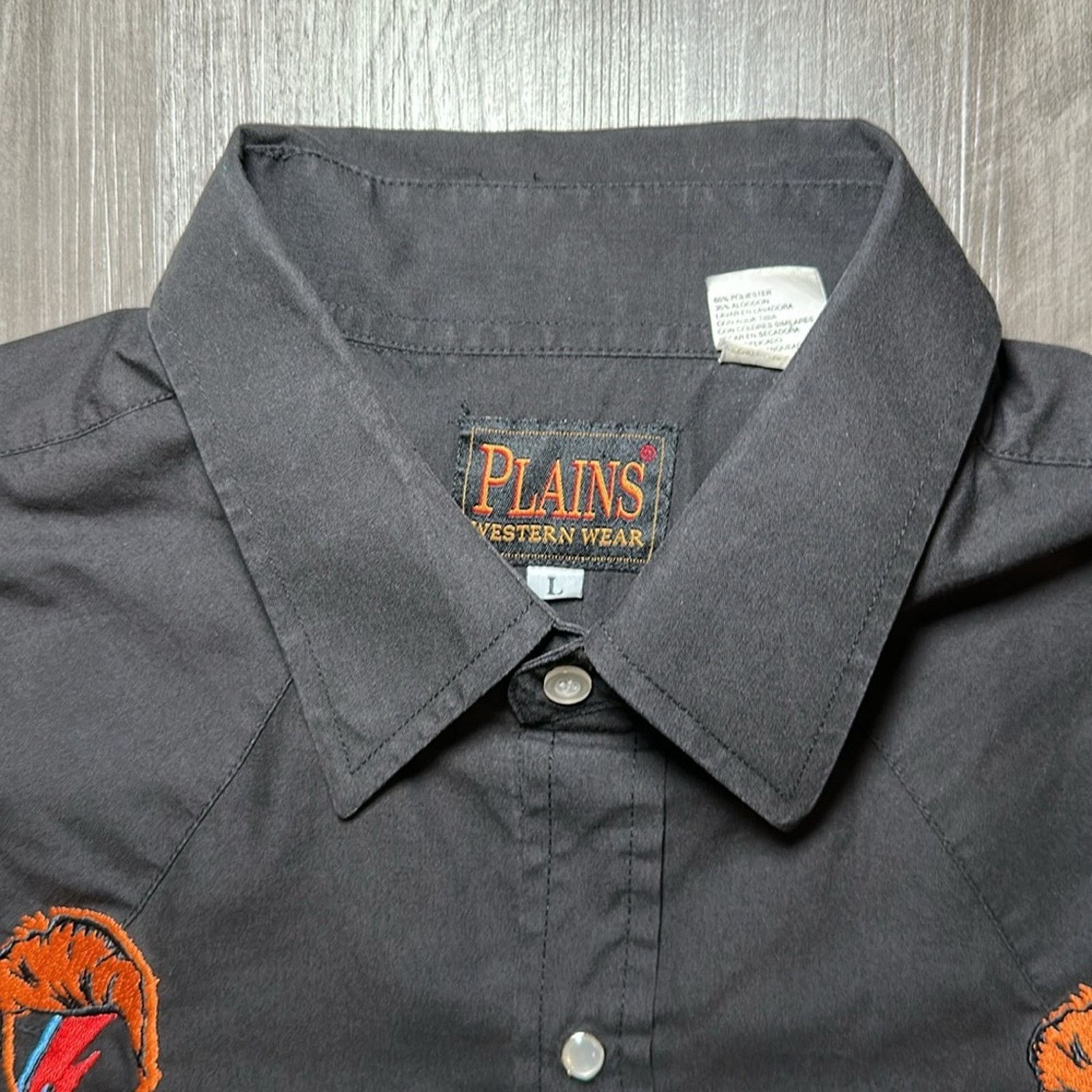 Other Plains Western Wear Long Sleeve Pearl Snap Button - Large Size US L / EU 52-54 / 3 - 6 Thumbnail