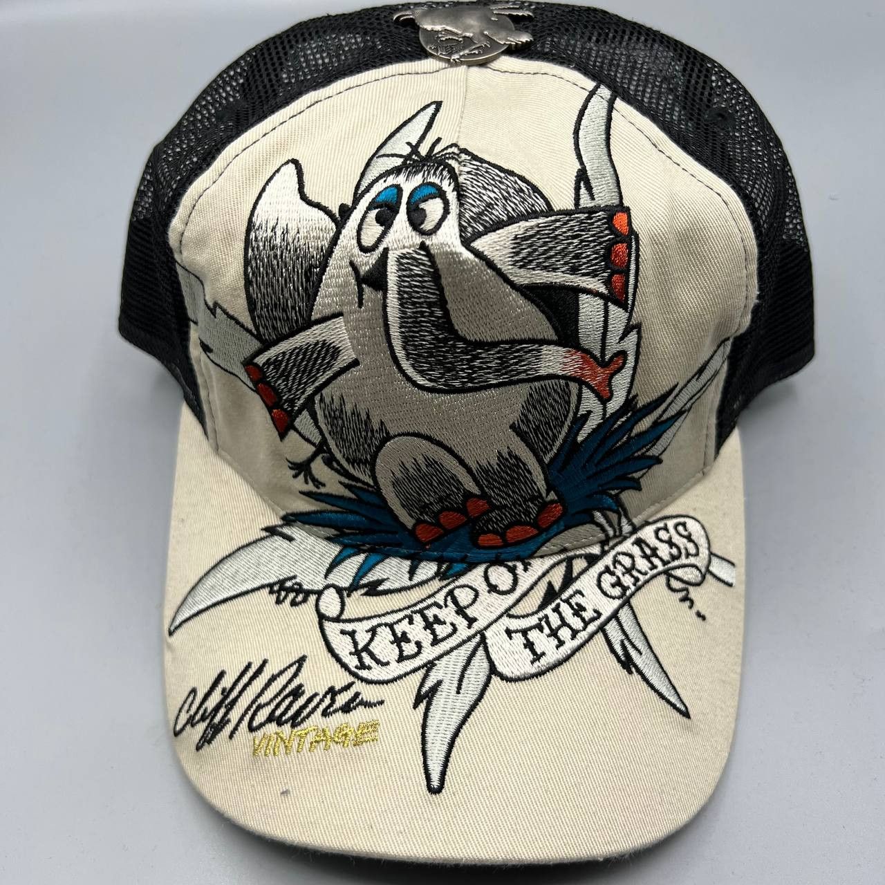 Ed Hardy Vintage Cliff Raven Hat Japanese tattoo Snap back Trucker ...