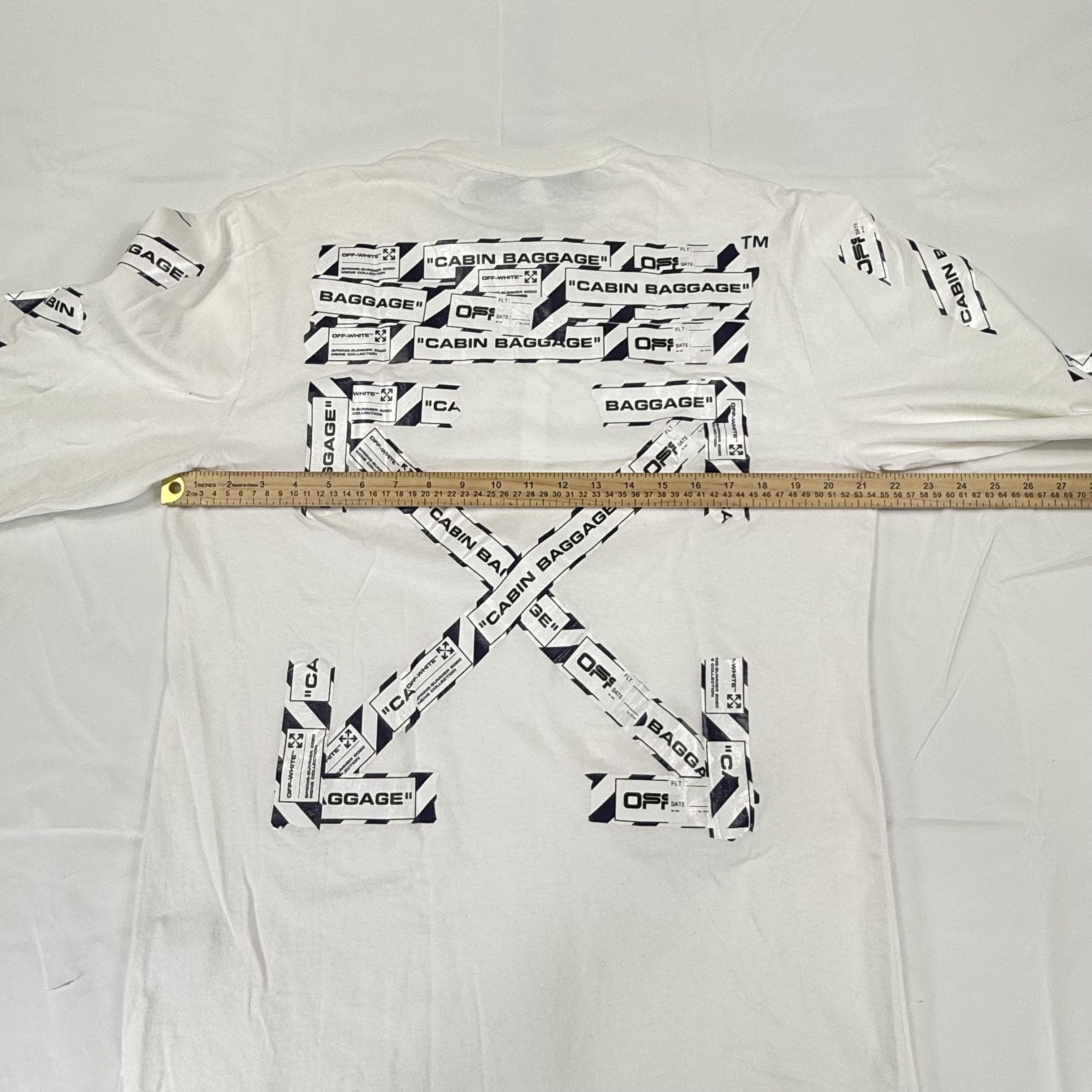 Off-White Off-White Cabin Baggage Long Sleeve T-Shirt White Mens XL Size US XL / EU 56 / 4 - 3 Thumbnail