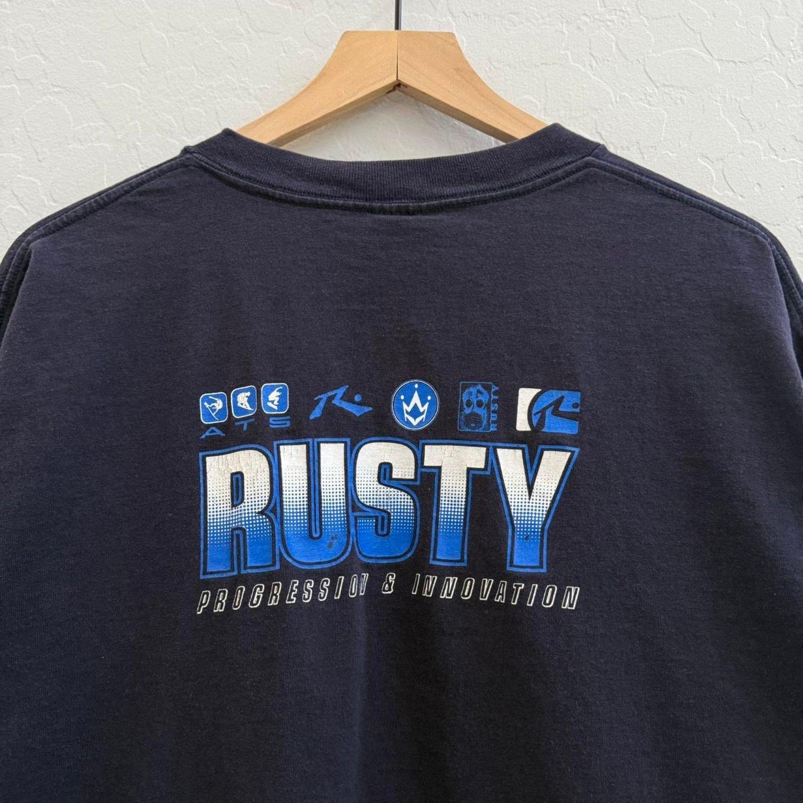 Rusty Vintage 90s Rusty Skate Long Sleeve T-Shirt Size US XL / EU 56 / 4 - 5 Thumbnail