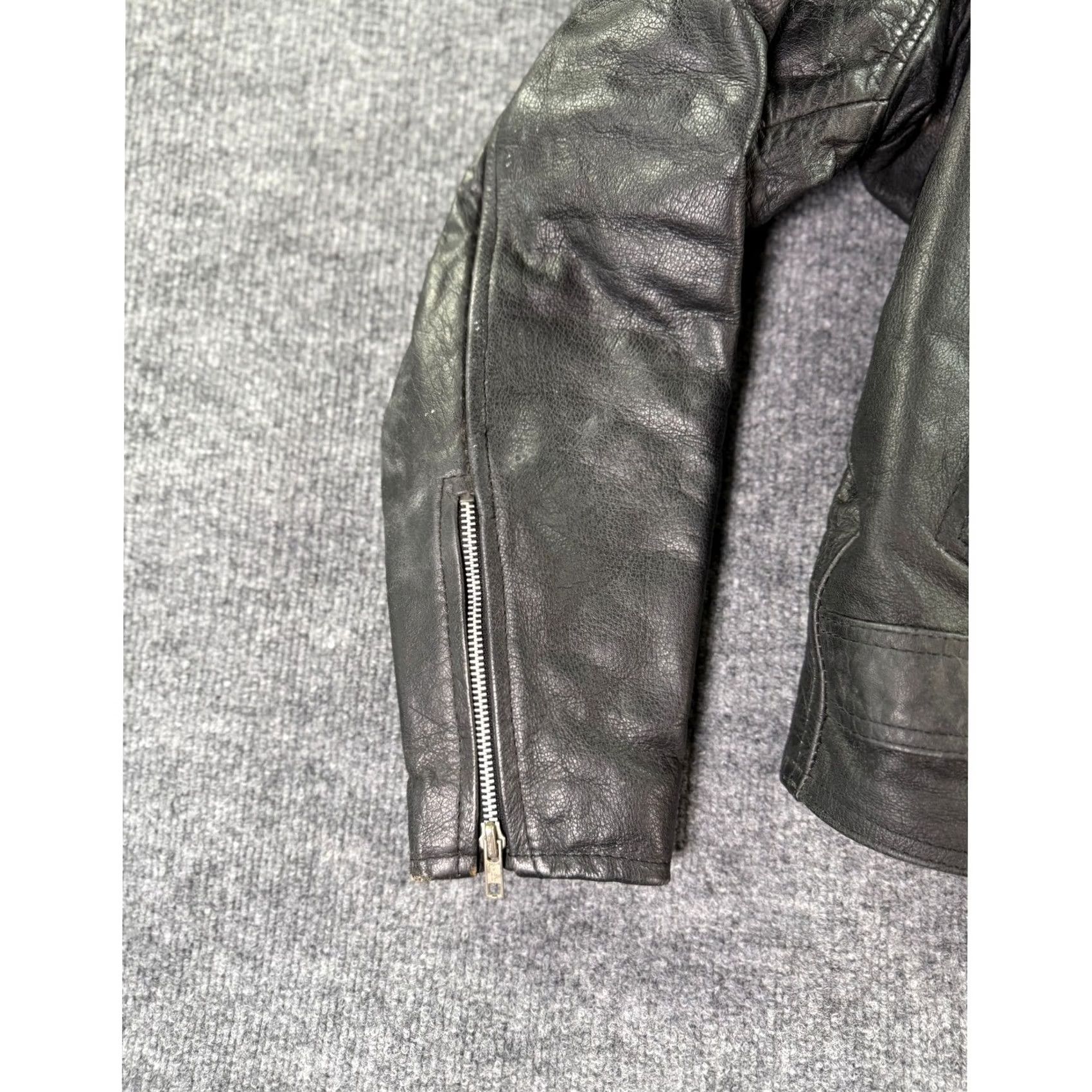 Harley Davidson Harley Davidson Biker Gear Leather Motorcycle Jacket Mens 46 Black Belted 1980s Size US S / EU 44-46 / 1 - 5 Thumbnail