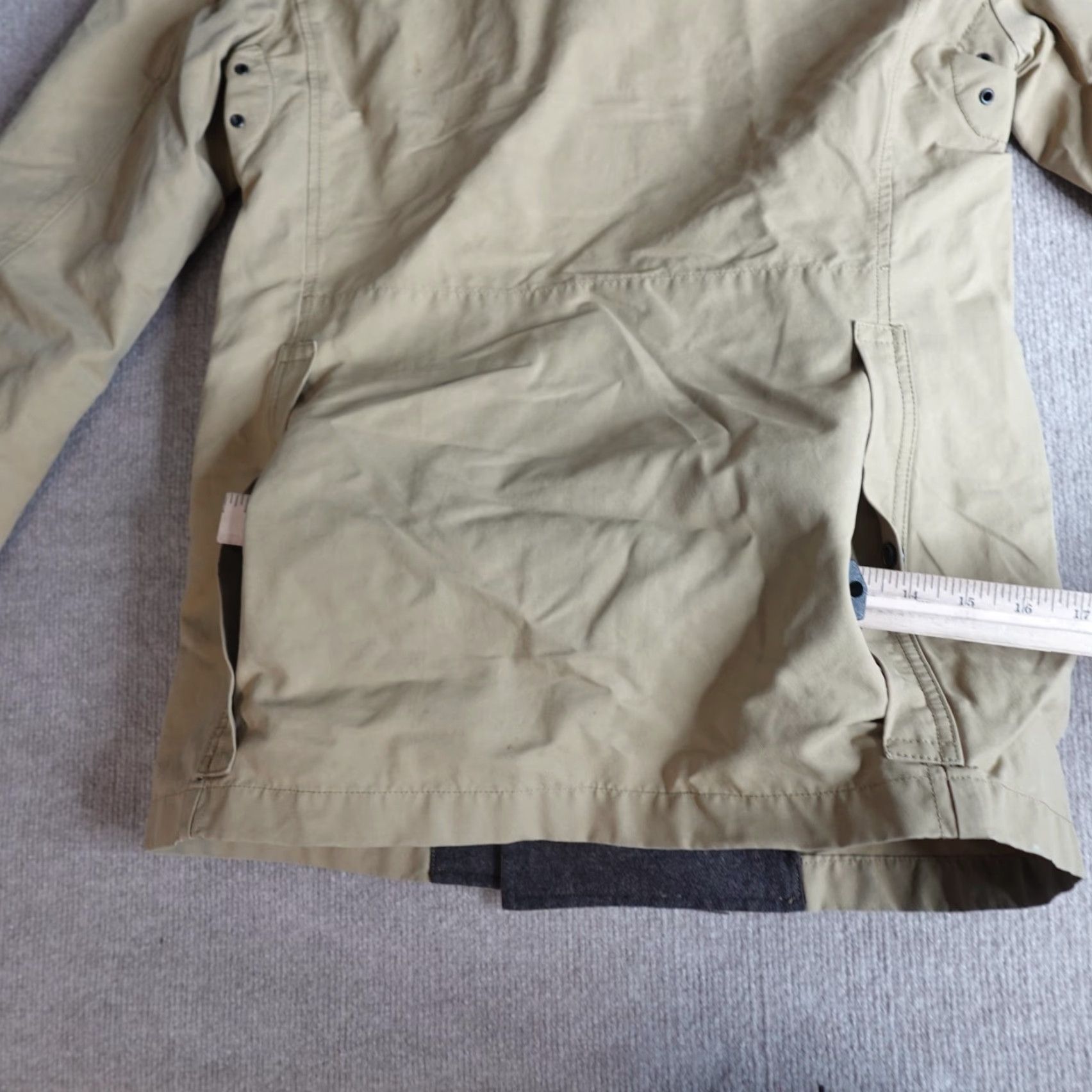 J.Crew J.CREW Mens Jacket Medium Beige Pea Coat Wool Lined Game Pocket Size US M / EU 48-50 / 2 - 7 Thumbnail