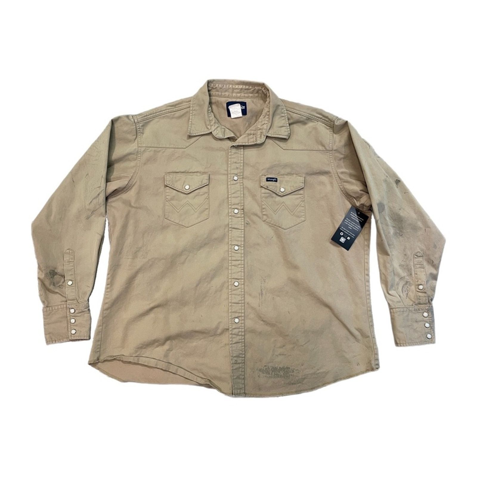 Wrangler Vintage 80’s wrangler brown button down shirt Size US XXL / EU 58 / 5 - 1 Thumbnail