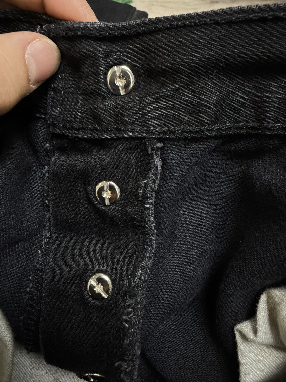 Chrome Hearts × Gallery Dept. Chrome Hearts x Gallery Black Flare Blue Patch Jeans Size US 32 / EU 48 - 9 Thumbnail