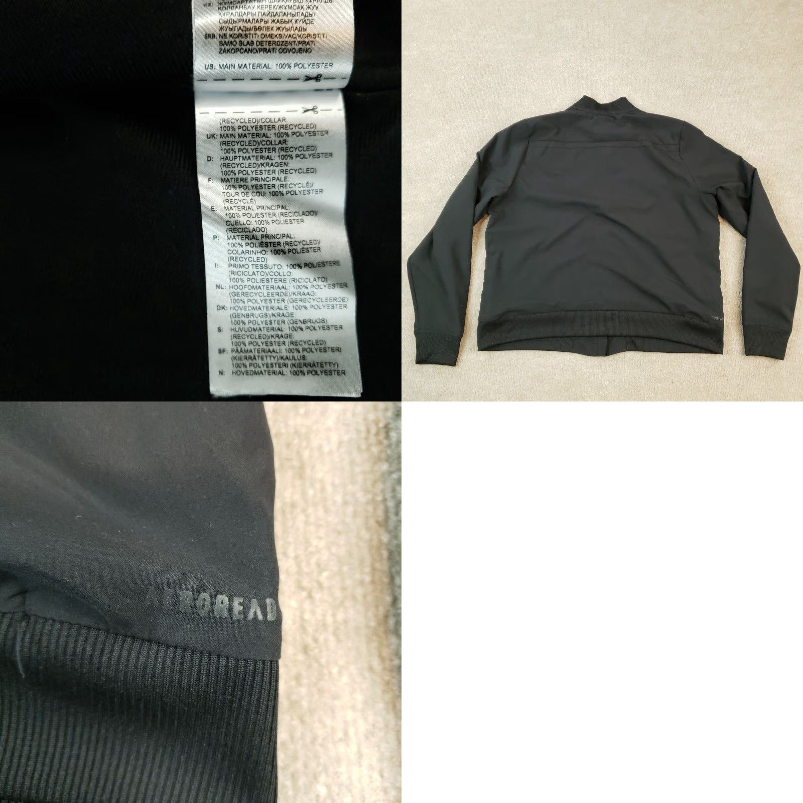 Adidas Adidas Jacket Womens Large Black Mock Neck Long Sleeve Casual Logo Full Zip Size L / US 10 / IT 46 - 8 Thumbnail