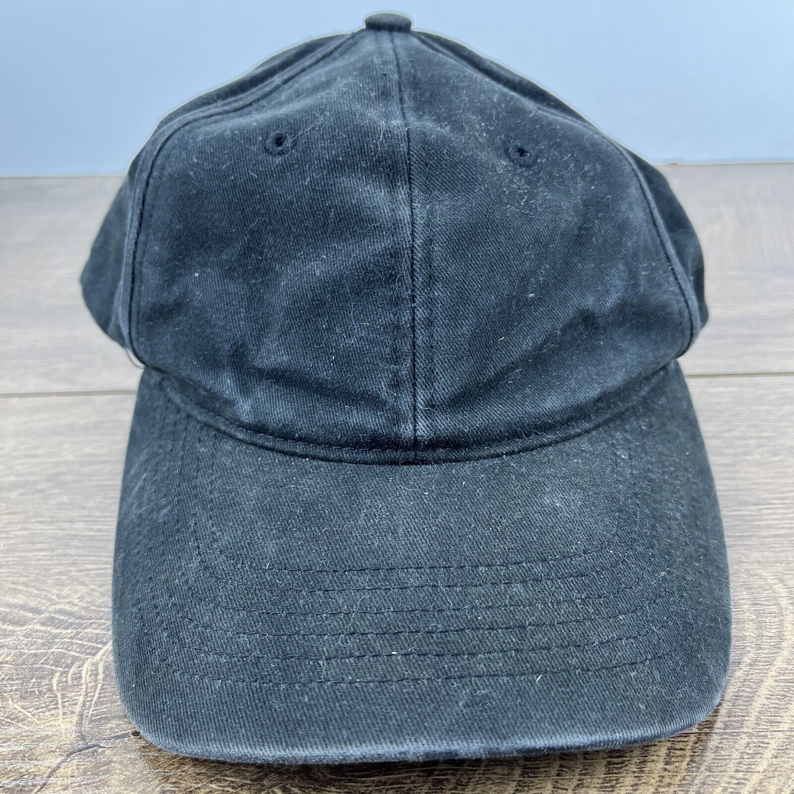 Other Plain Black Hat Adjustable Adult Size Hat Black Cap Size ONE SIZE - 2 Thumbnail