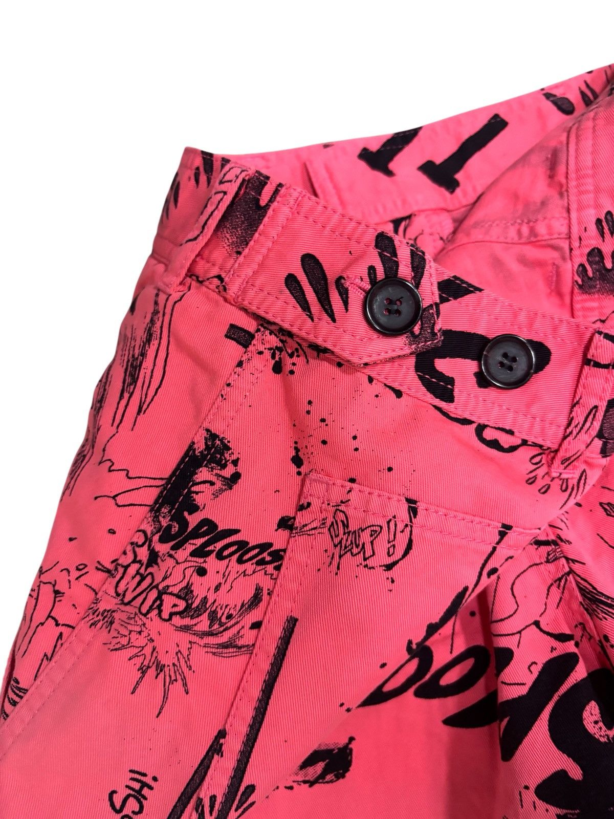 Comme des Garcons SHIRT COMME DES GARÇONS PANTS WOVEN RUNWAY COMIC BOOK PINK TROUSER Size US 36 / EU 52 - 12 Thumbnail