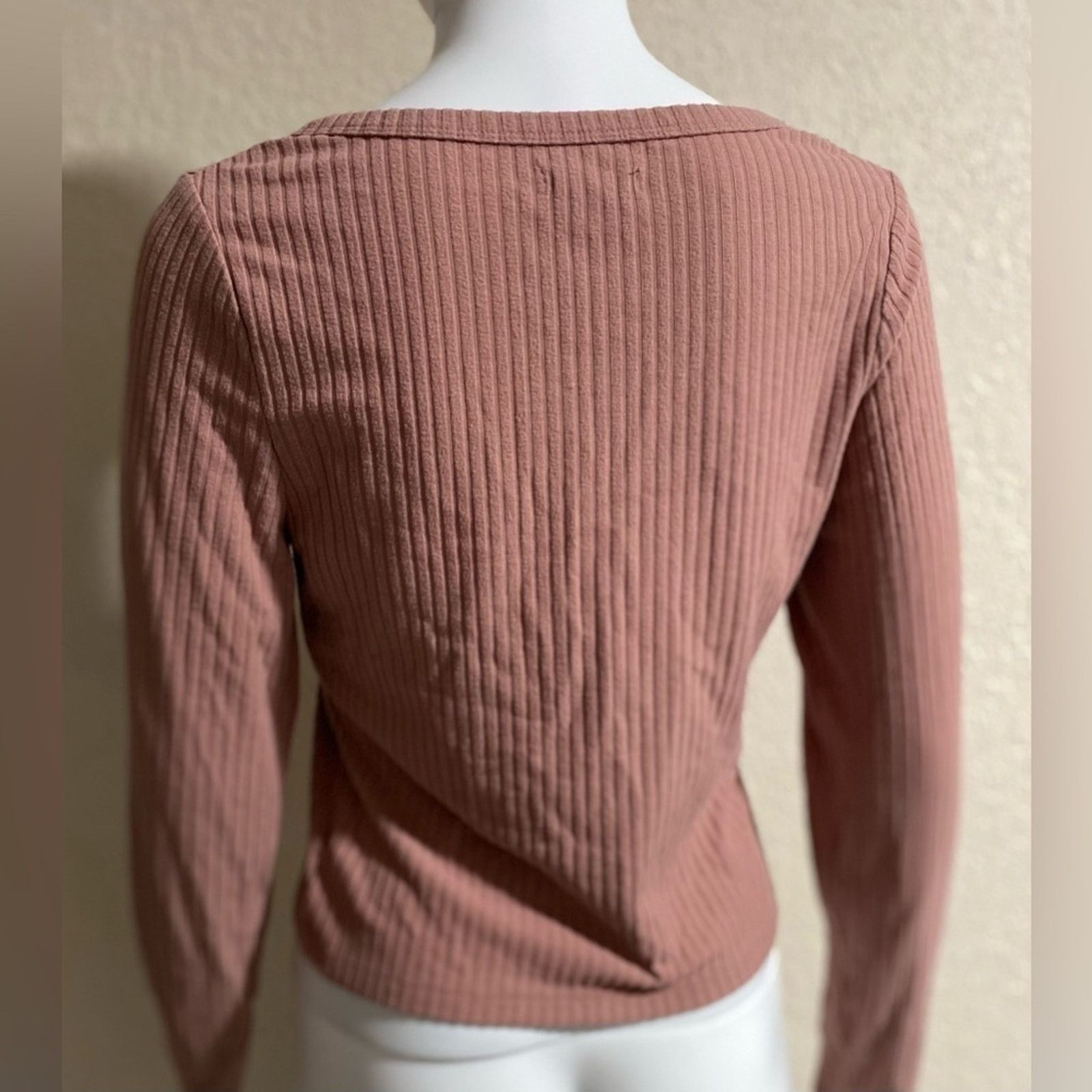 Other Wild Fable | Juniors Button Detail Long Sleeved Top | Medium Size M / US 6-8 / IT 42-44 - 2 Thumbnail