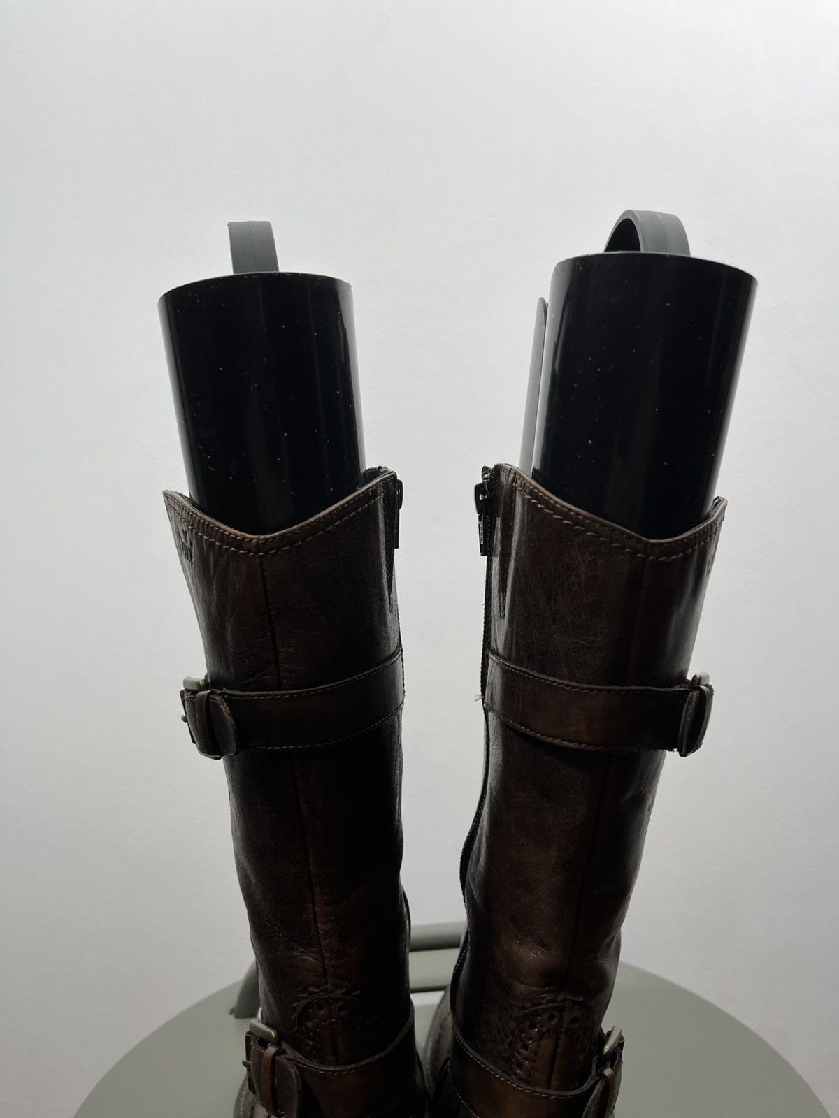 Other Vintage Brown Leather Buckle Boots US 6.5 Distressed Style Size US 6.5 / IT 36.5 - 13 Thumbnail