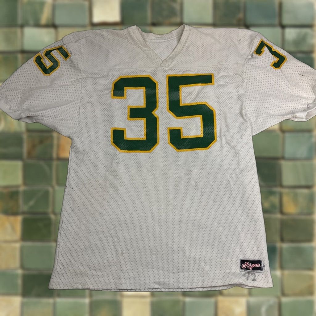 Vintage VINTAGE Ripon Athletic Football Jersey Men XL White #35 Player Style Sleeves Size US XL / EU 56 / 4 - 1 Thumbnail