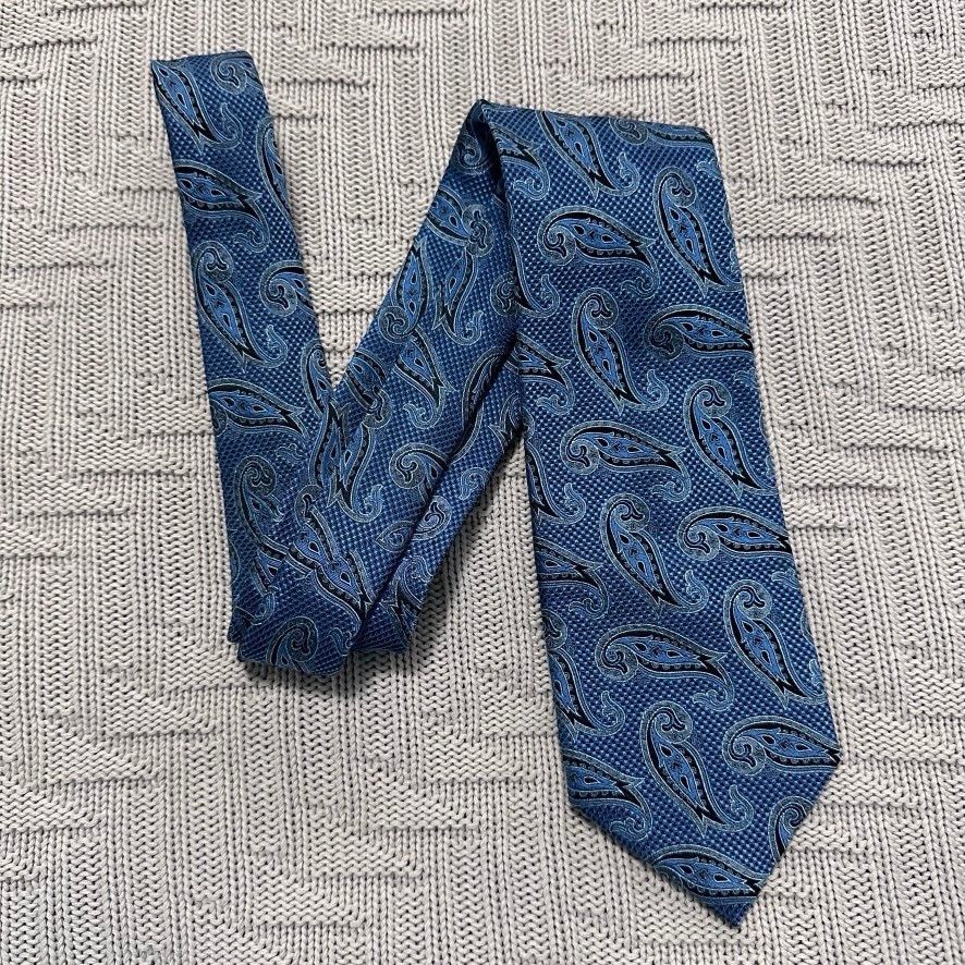 Vintage Vintage Bruno Piattelli blue paisley silk tie Size ONE SIZE - 1 Thumbnail