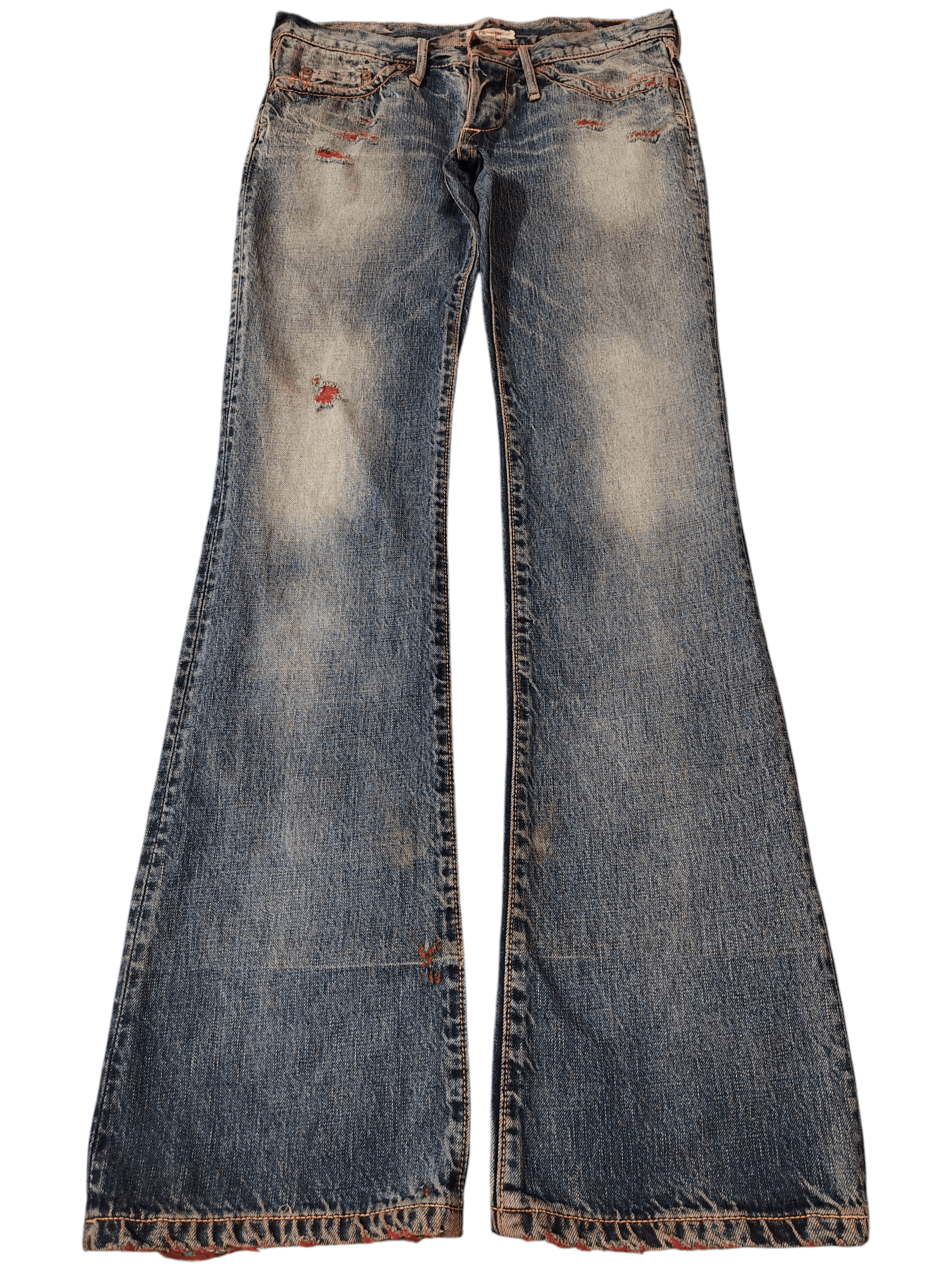 Full Count & Co. Japanese Fullcount Flared Jeans Distressed denim Size US 31 - 1 Thumbnail