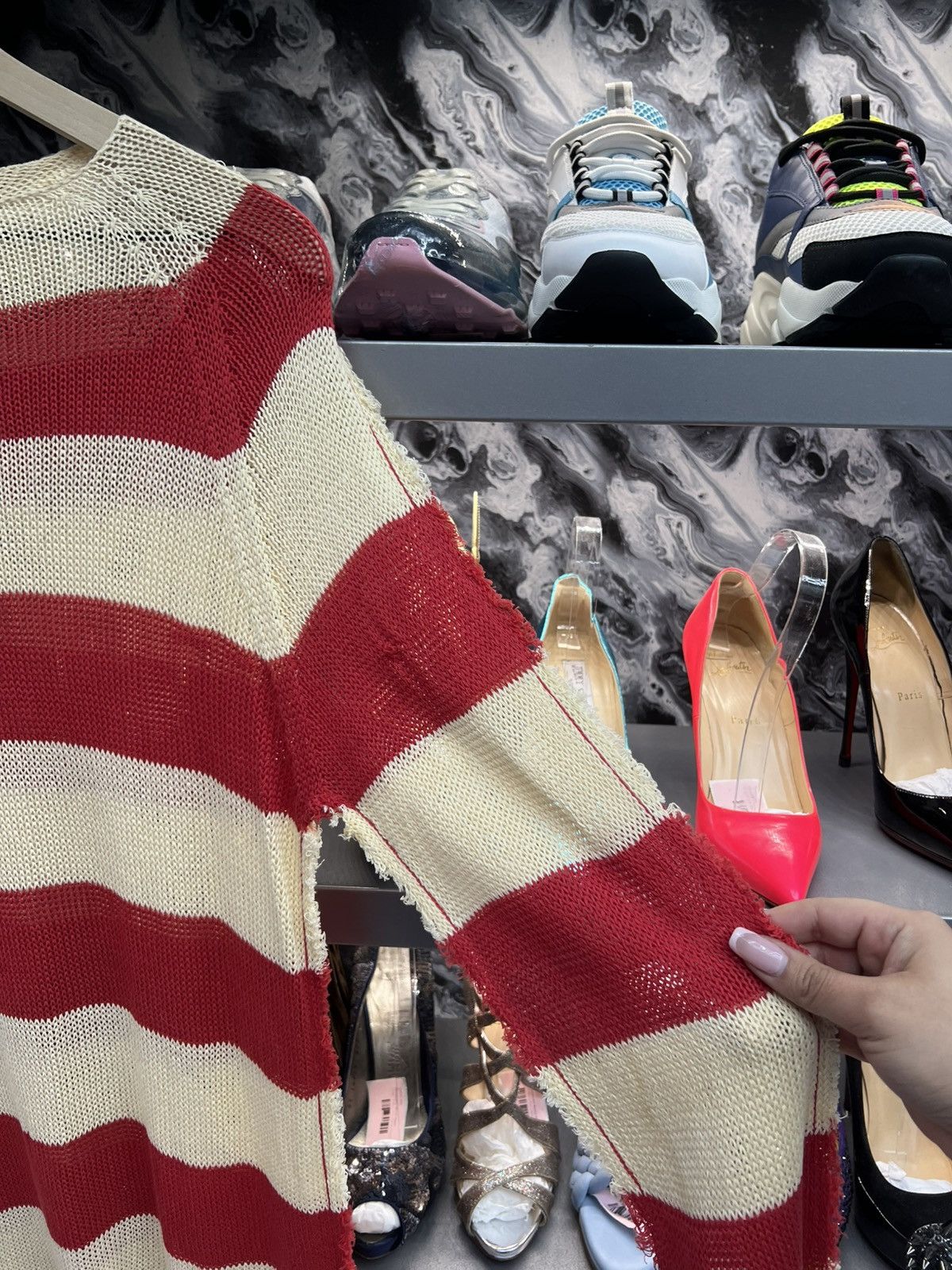 Marni Marin Sweater Striped Mohair Knit Size M / US 6-8 / IT 42-44 - 4 Thumbnail