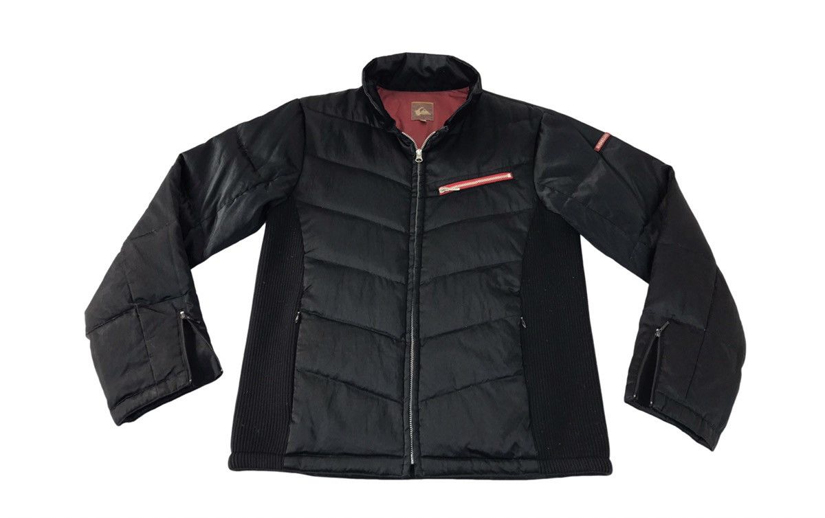 Quiksilver × Vintage Vtg Quiksilver Puffer Bomber Jacket Zipper Design Size US M / EU 48-50 / 2 - 1 Thumbnail