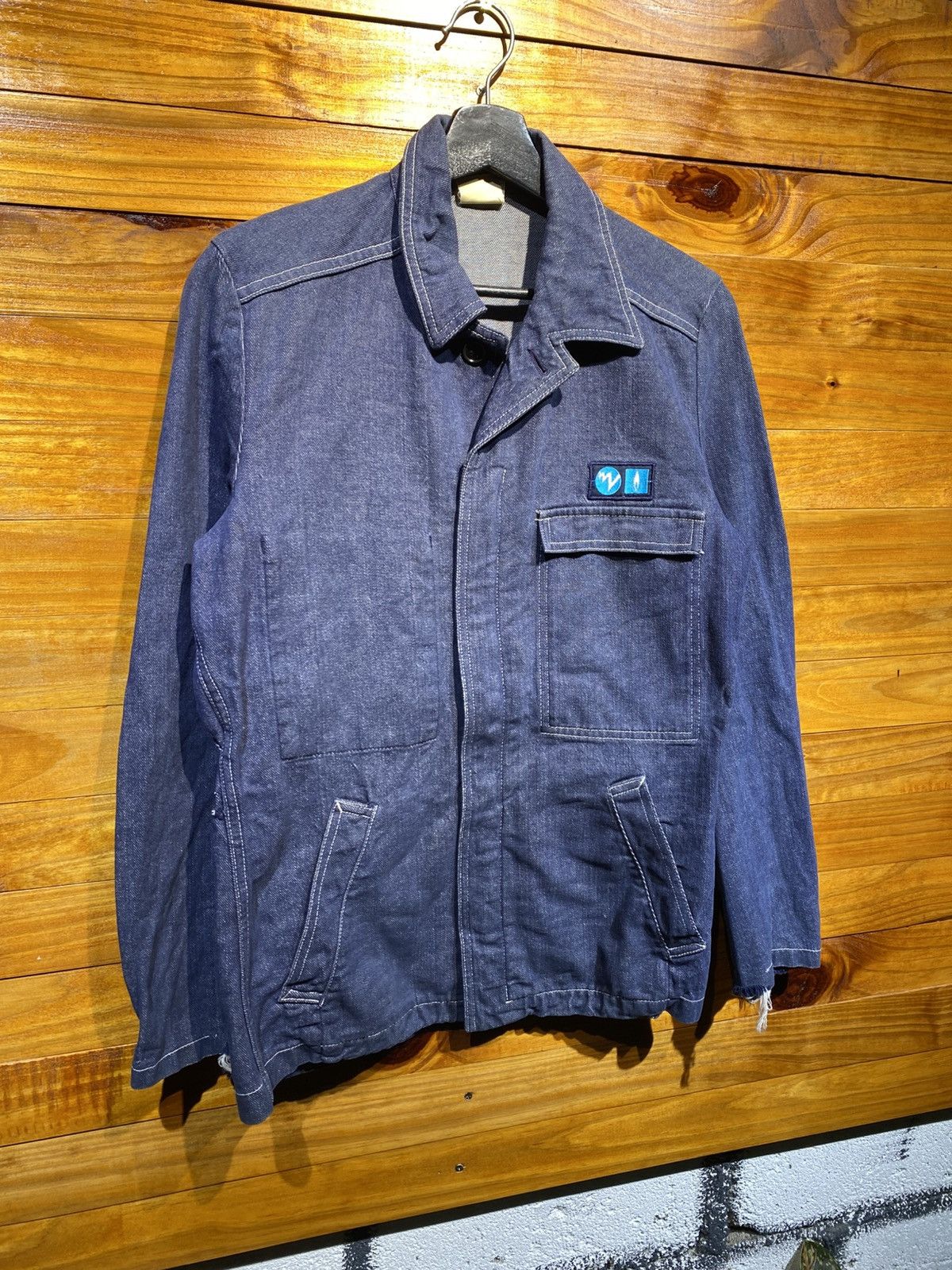 Vintage Vintage 1984 Cie Boussac French Workwear Jacket Indigo Blue Size US M / EU 48-50 / 2 - 5 Thumbnail