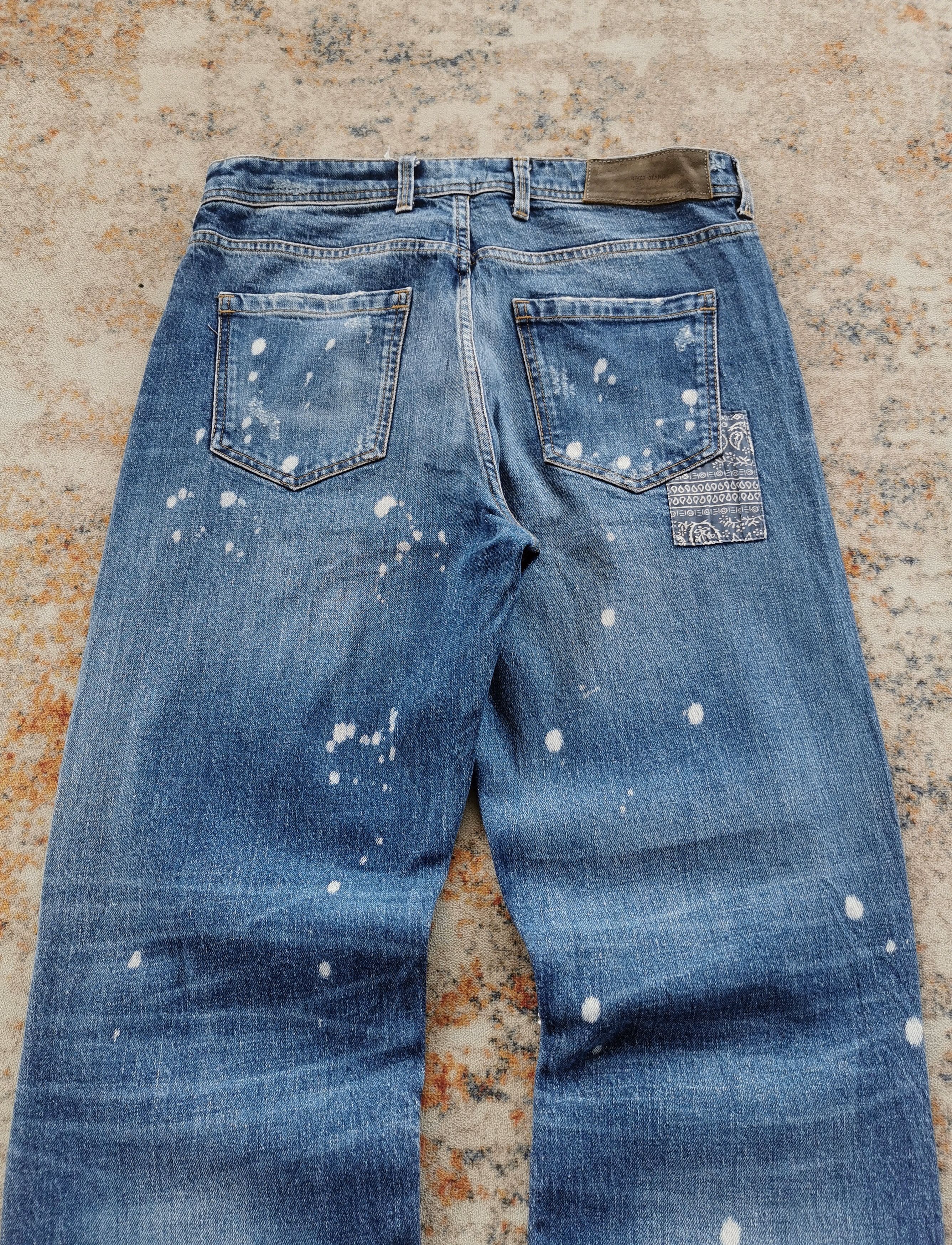 River Island River Island Thrashed Baggy Jeans Size US 32 / EU 48 - 5 Thumbnail