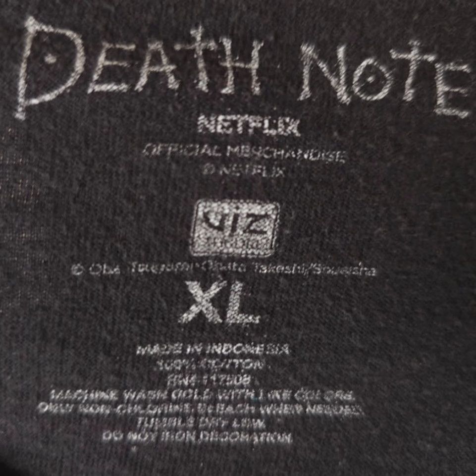 Vintage Death Note T Shirt Mens XL Black Justice Of Kira Japanese Manga Series Netflix Shirt Size US XL / EU 56 / 4 - 5 Thumbnail